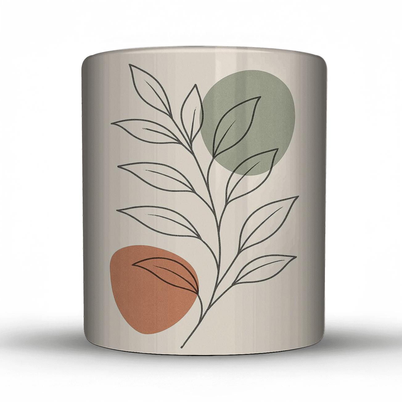 Botanical Line Study travel mugs with handles