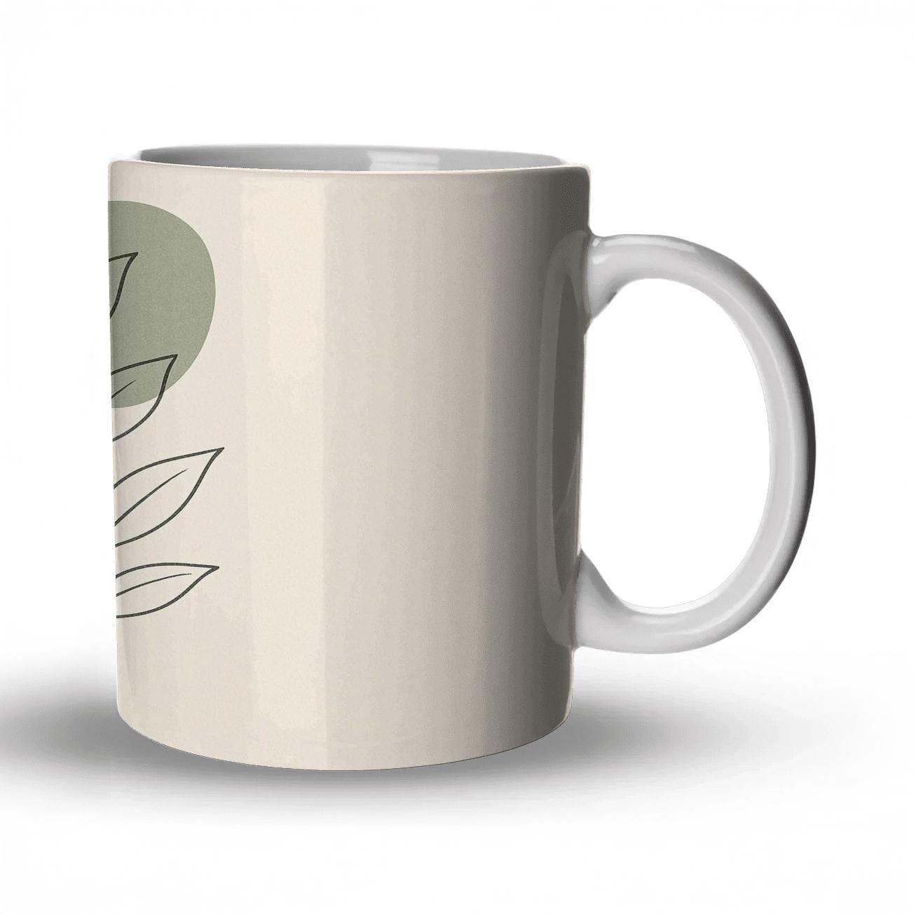 Botanical Line Study travel mugs with handles