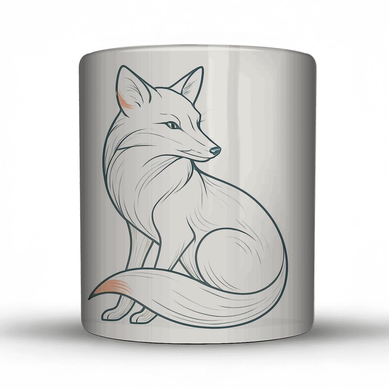 Teal Fox Minimalist gift mugs for occasions