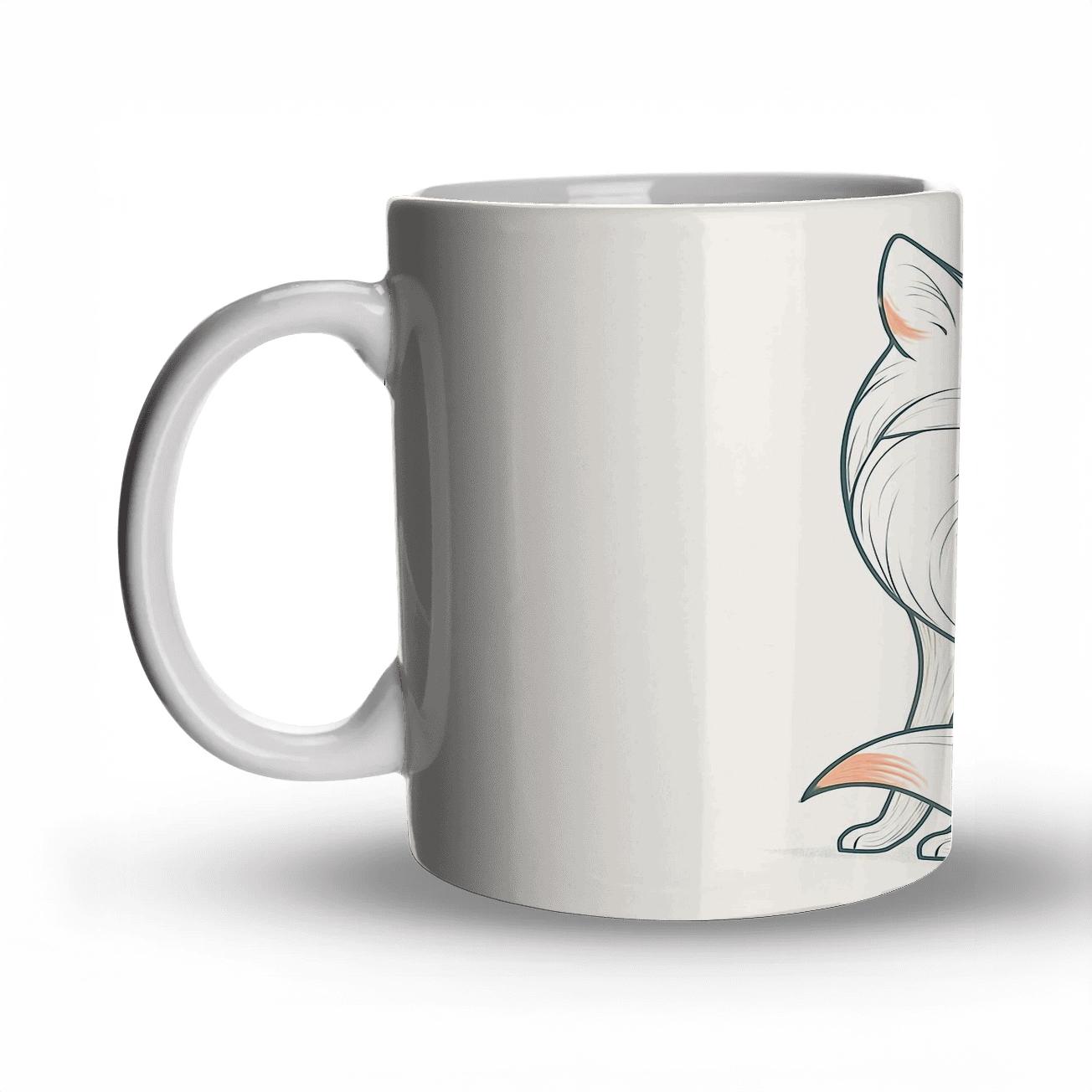 Teal Fox Minimalist gift mugs for occasions