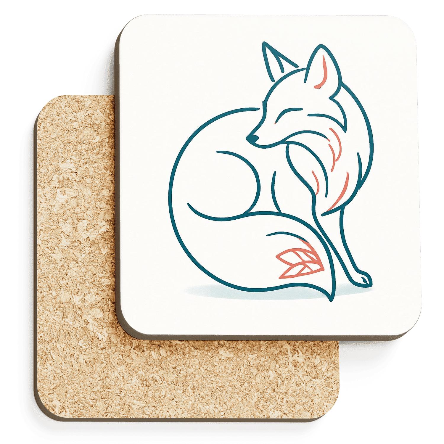 Whispering Teal Fox stone coaster collections