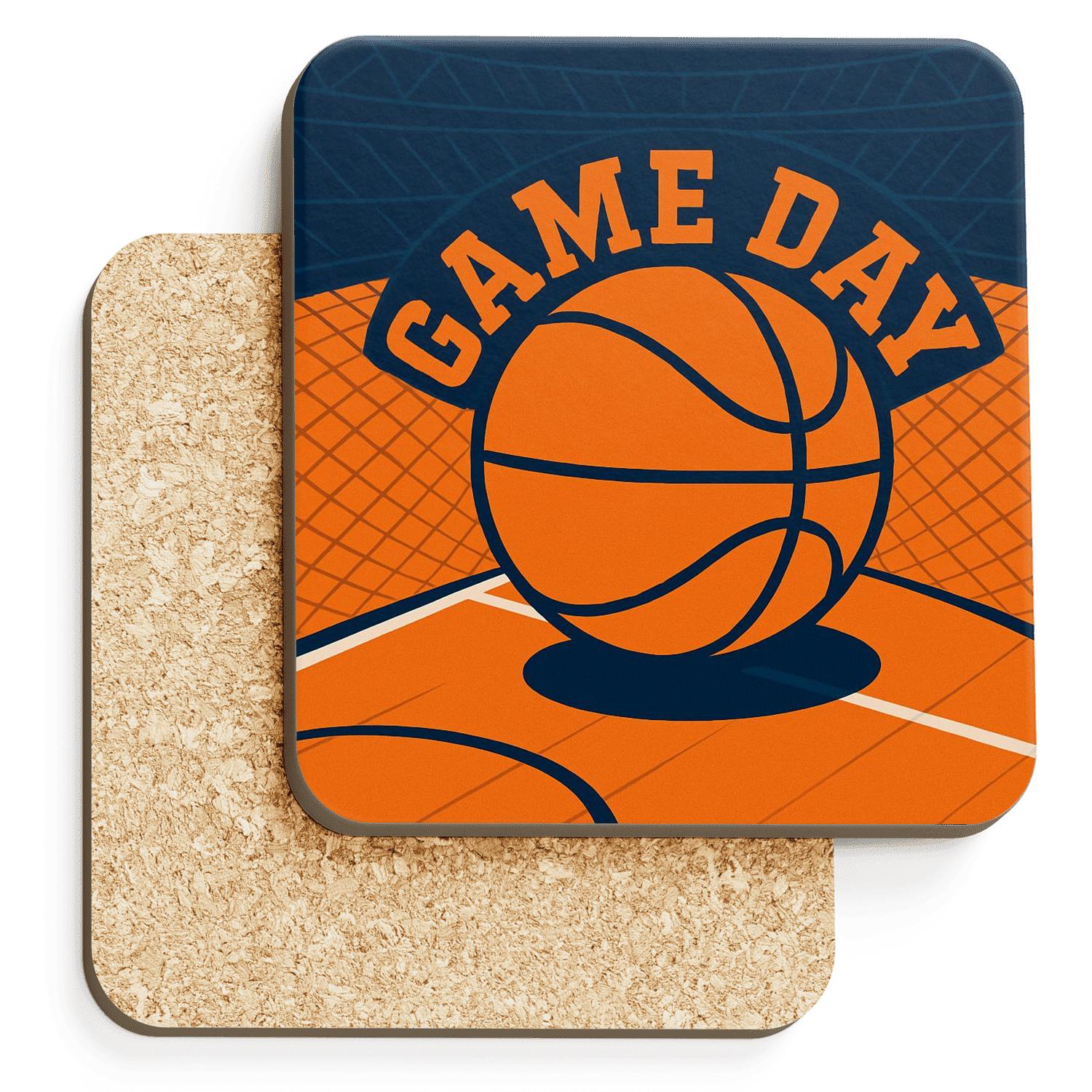 Basketball Net Geometry personalized drink coasters