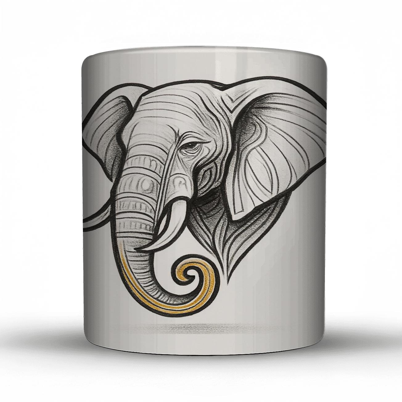 Elephant With Golden Accent decorative mug sets