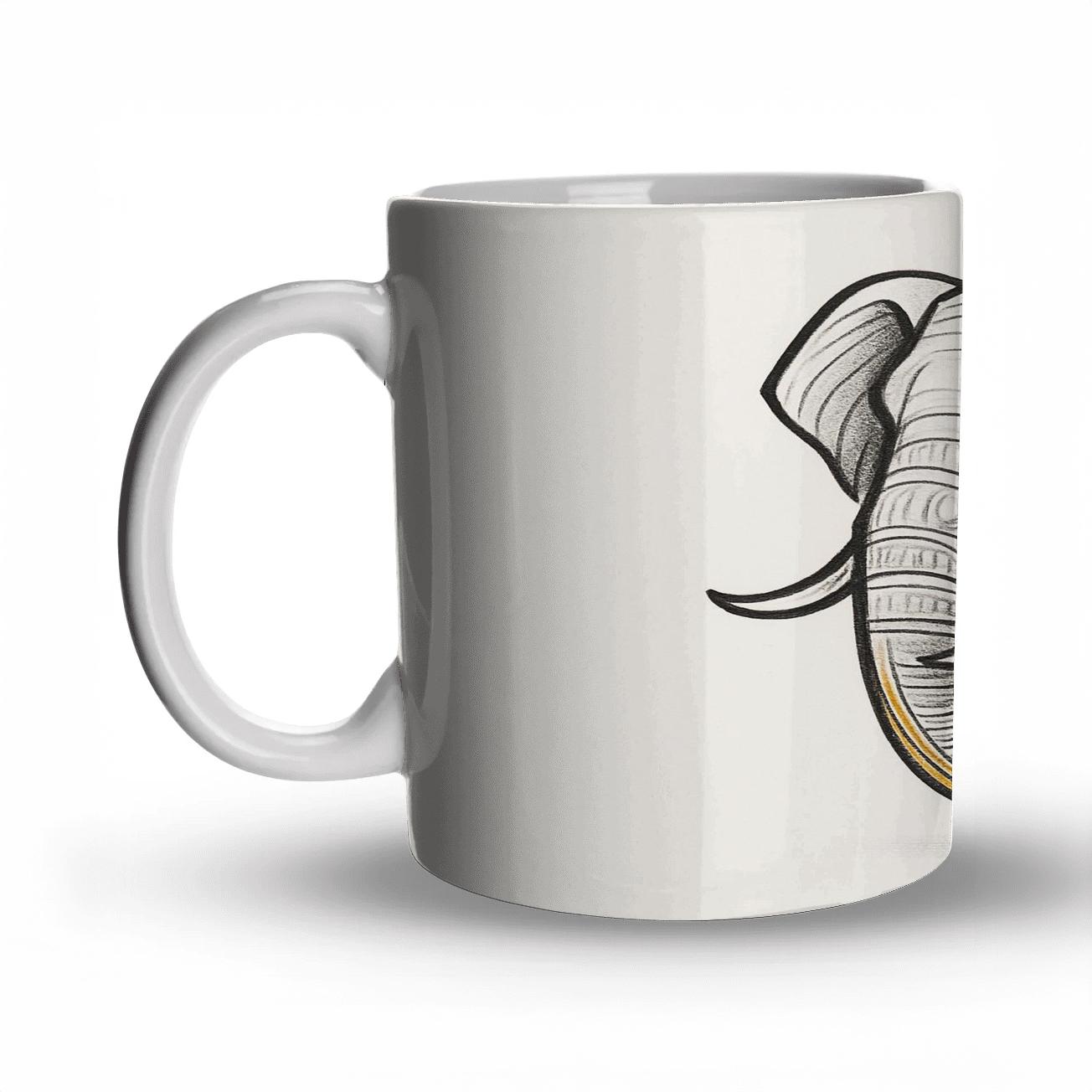 Elephant With Golden Accent decorative mug sets