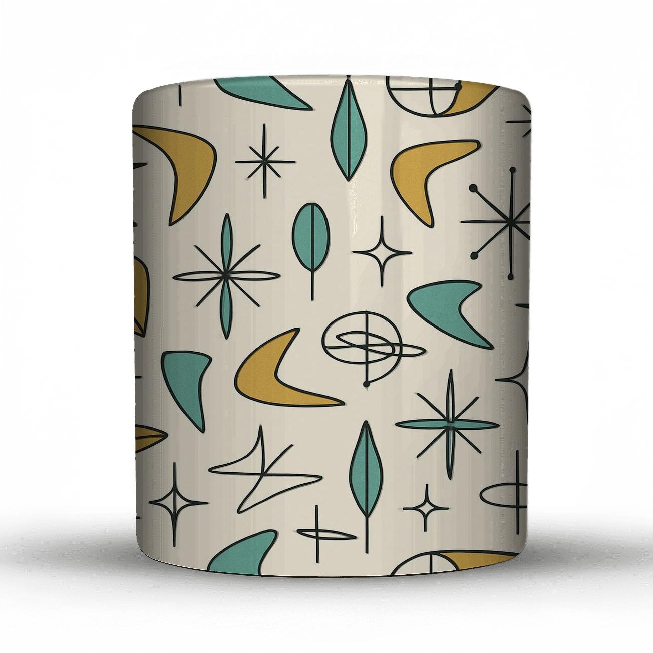 Elegant Mid Century Modern Pattern ceramic coffee mugs