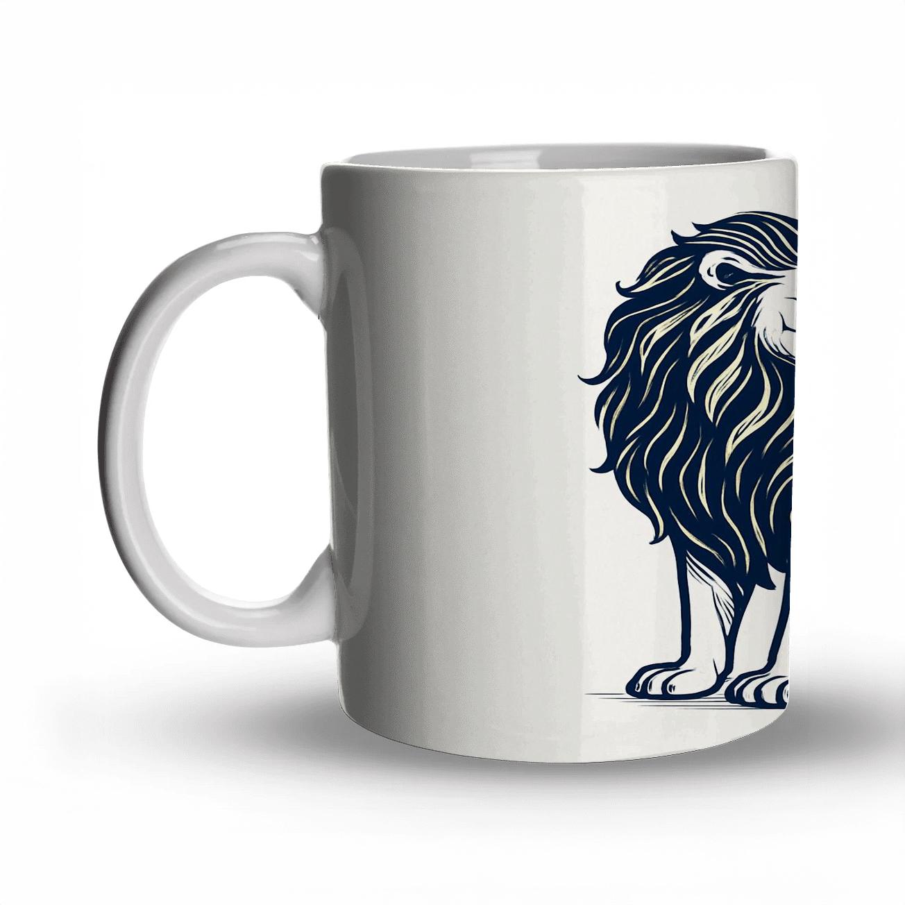 Elegant Leo Lion custom printed mugs