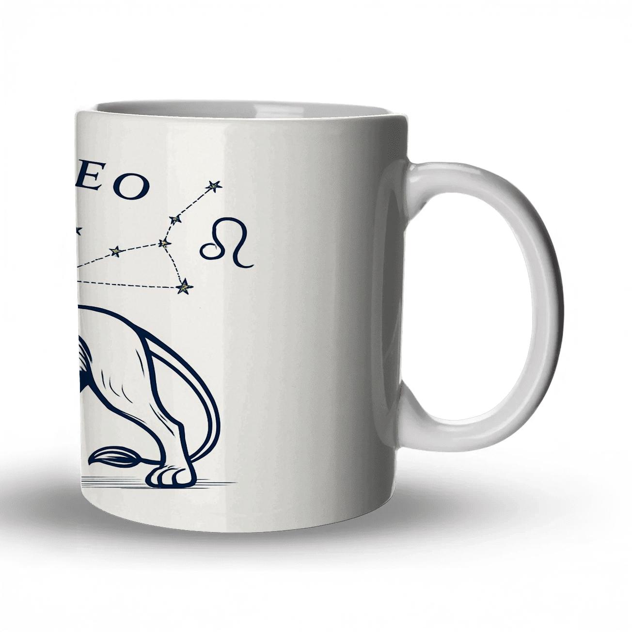 Elegant Leo Lion custom printed mugs