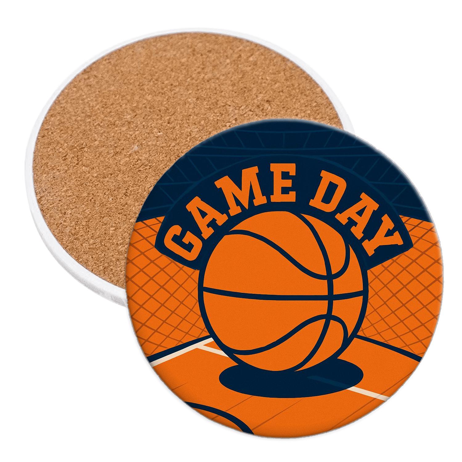 Basketball Net Geometry wooden table coasters