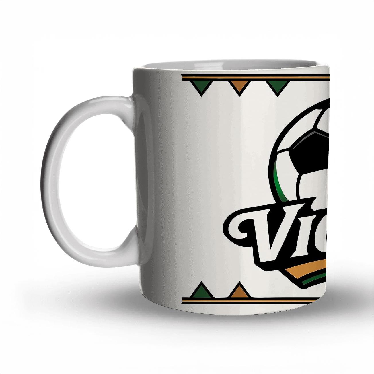 Victory Soccer Pentagons ceramic coffee mugs