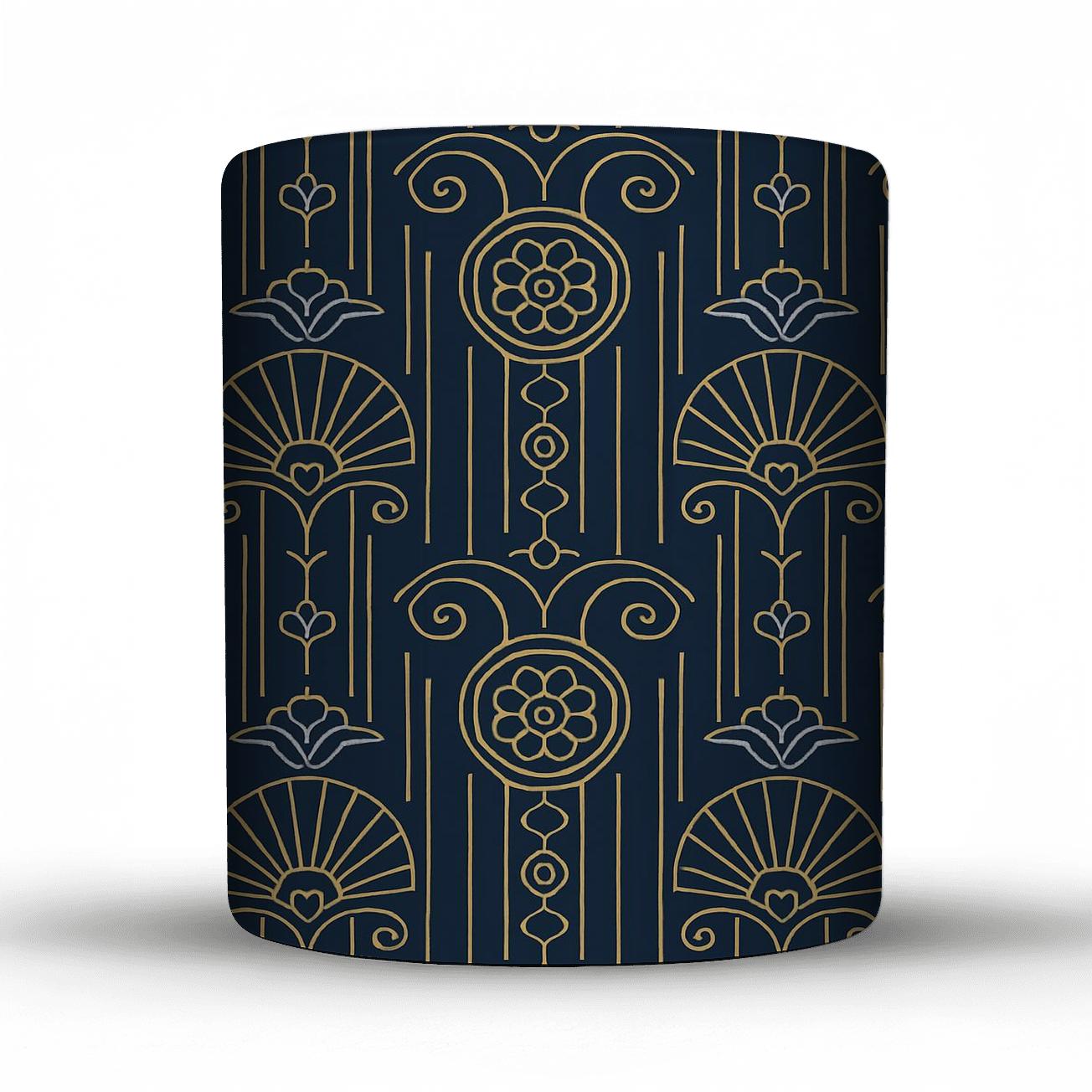 Ornamental Art Deco Panel insulated thermal mugs