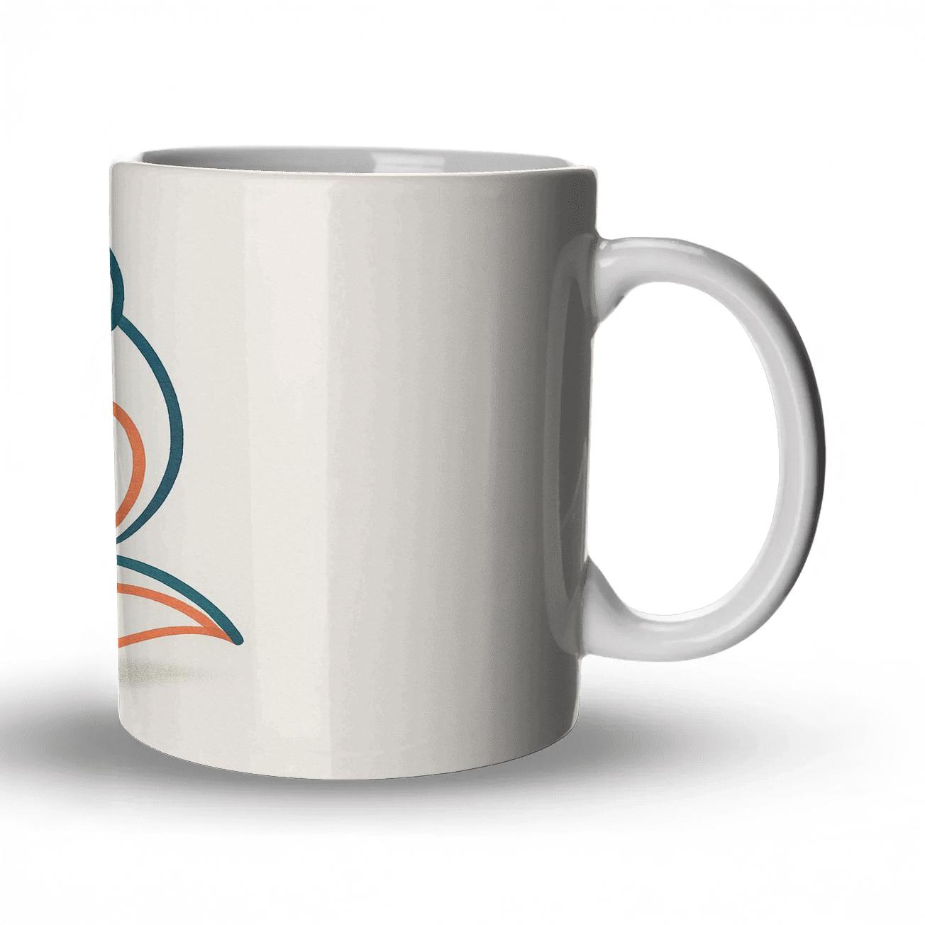 Sleek Fox Line Art gift mugs for occasions