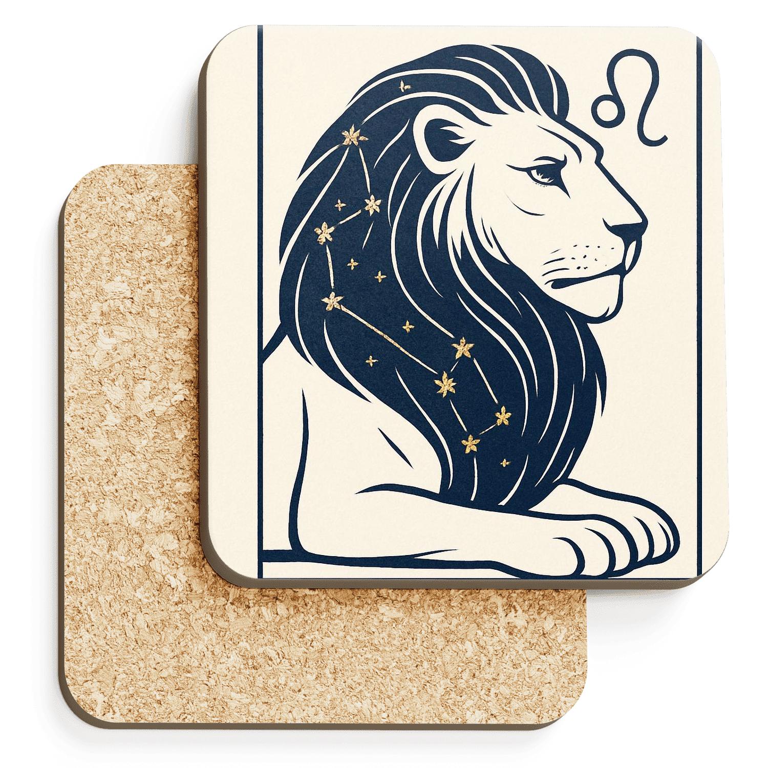 Regal Leo elegant tabletop coasters