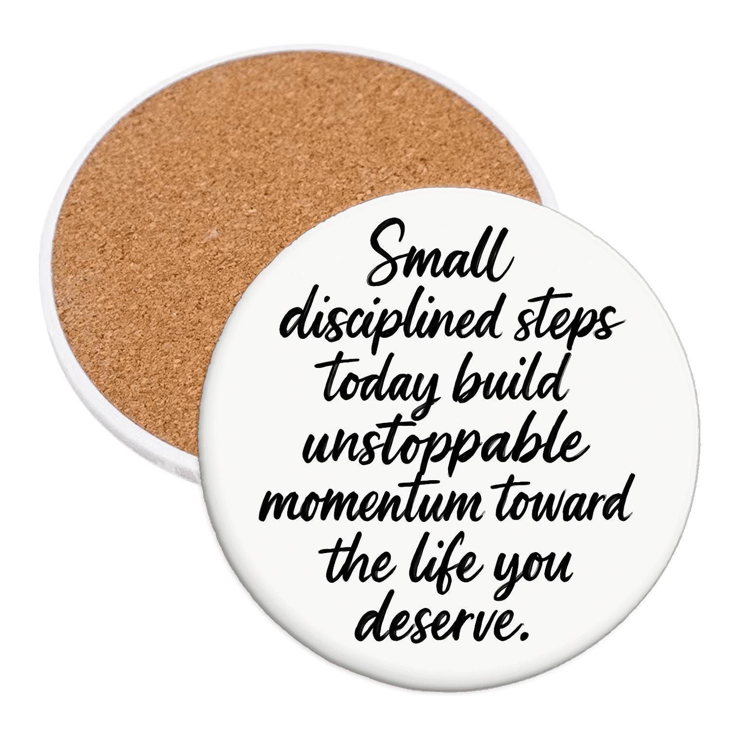 Quiet Momentum cork coaster sets