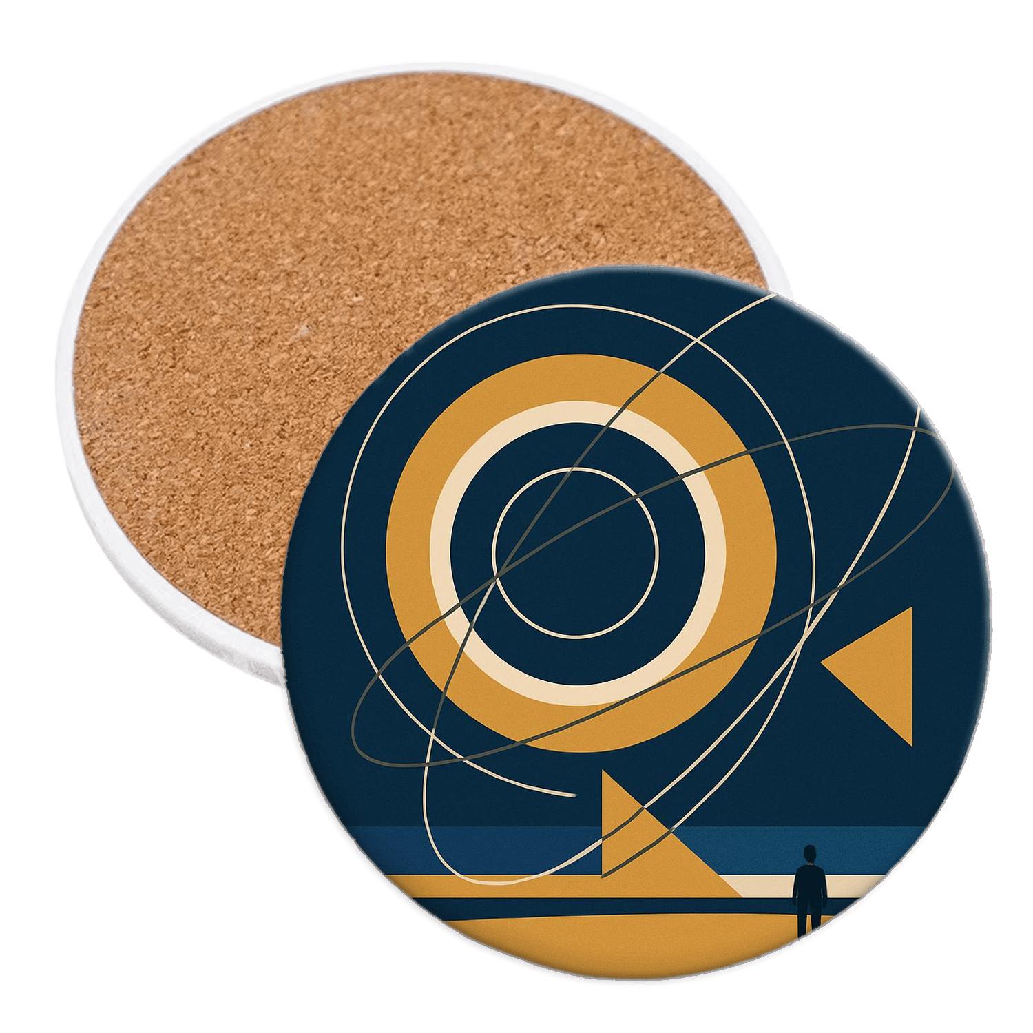 Orbit Geometry absorbent drink coasters