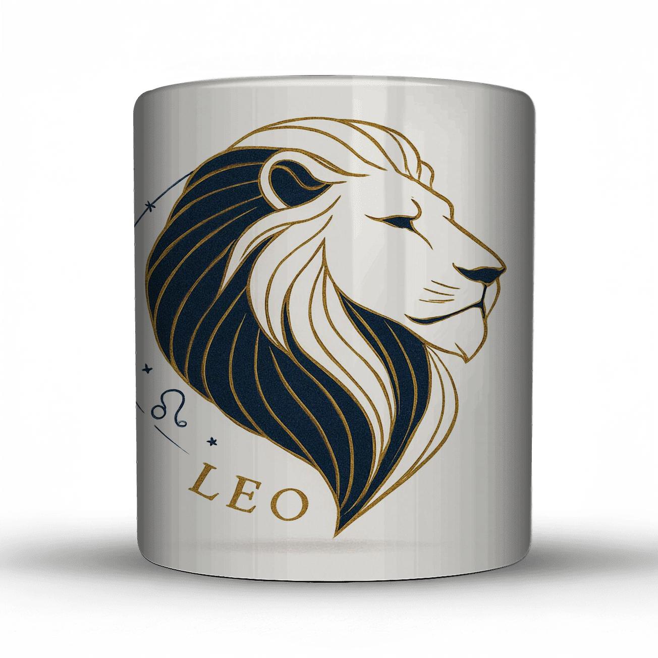 Regal Leo Lion With Constellation insulated thermal mugs