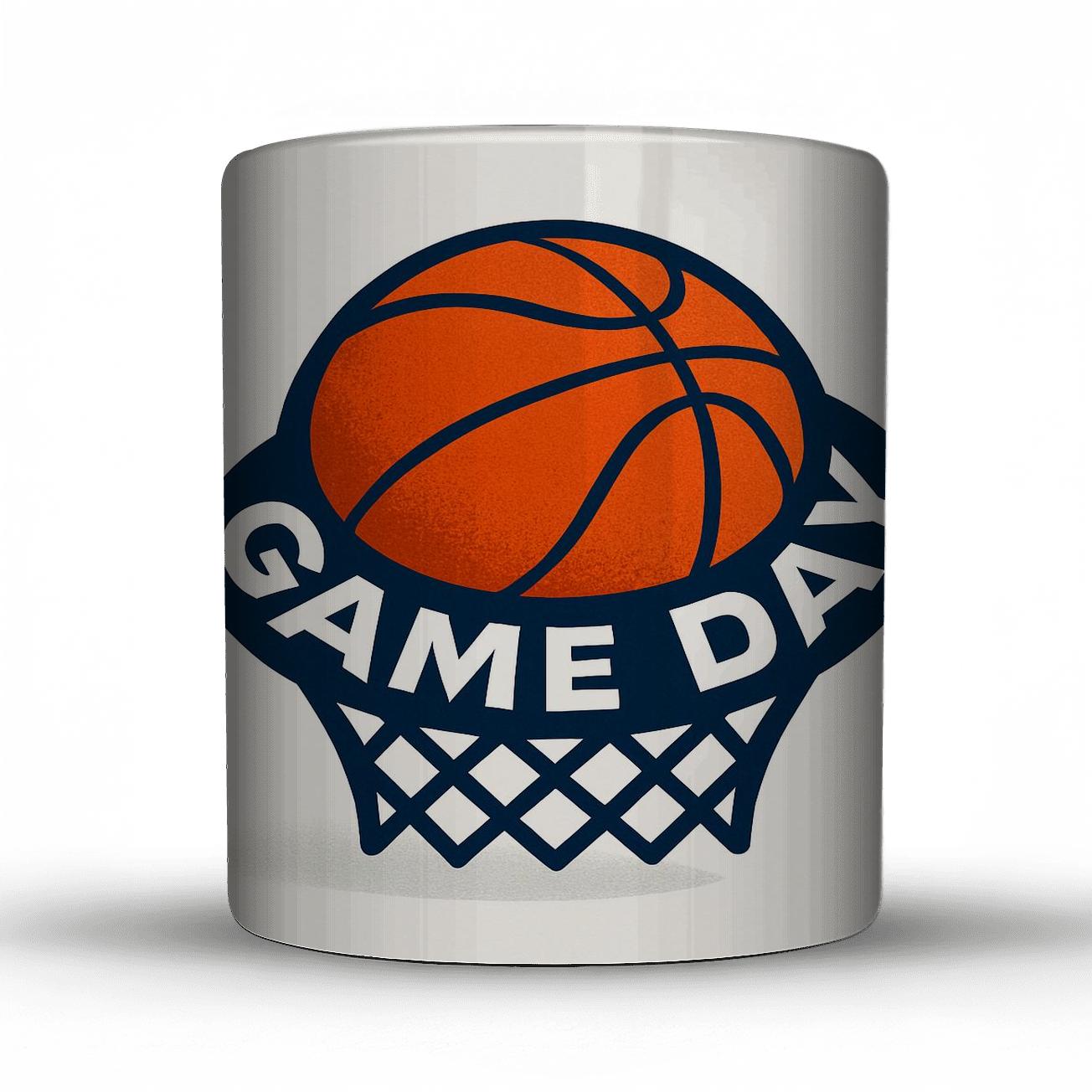 Game Day Basketball Emblem premium drinkware mugs
