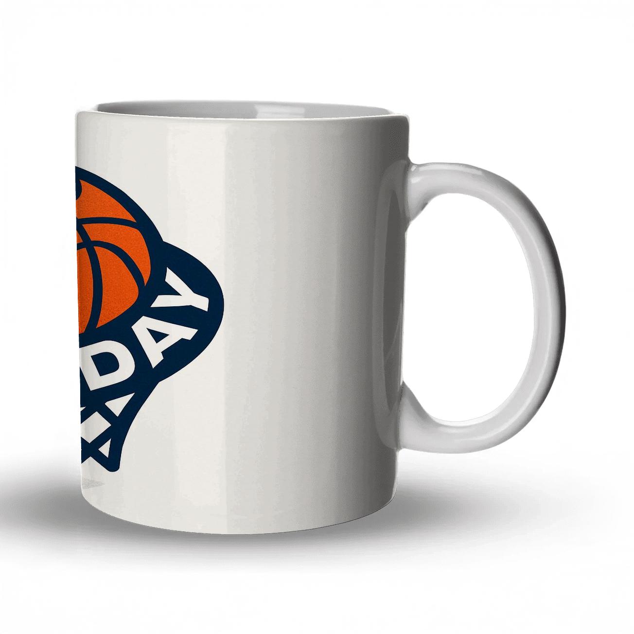 Game Day Basketball Emblem premium drinkware mugs