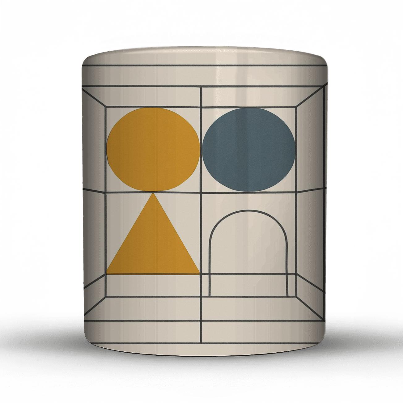 Geometric Harmony Grid gift mugs for occasions