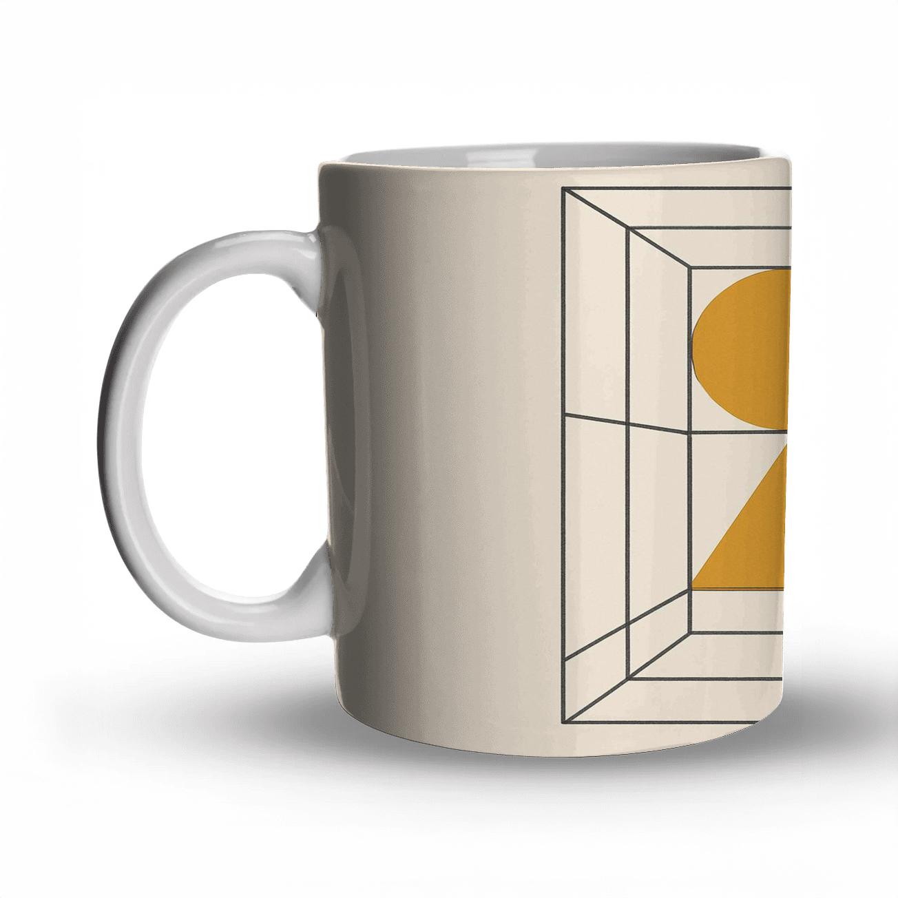 Geometric Harmony Grid gift mugs for occasions