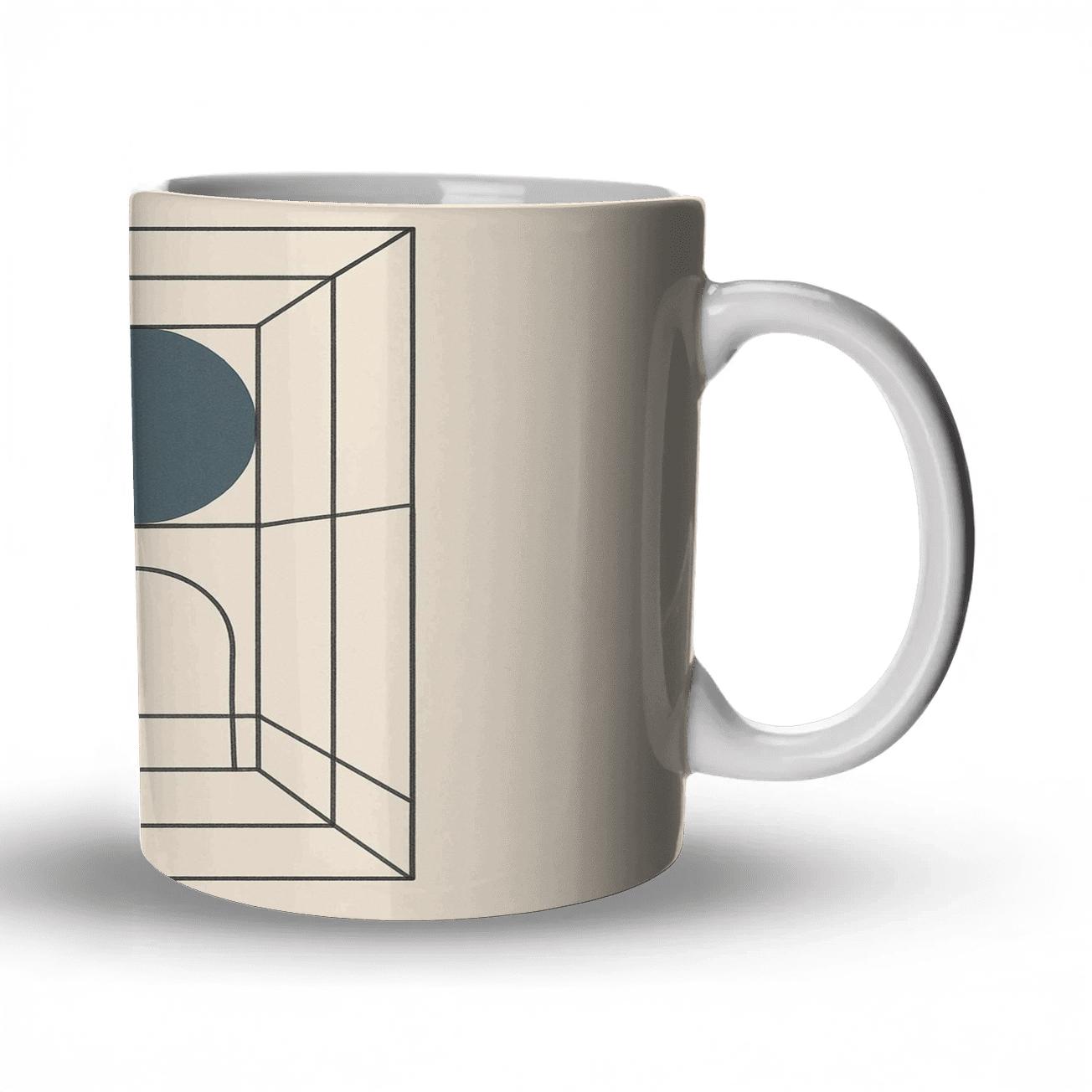 Geometric Harmony Grid gift mugs for occasions