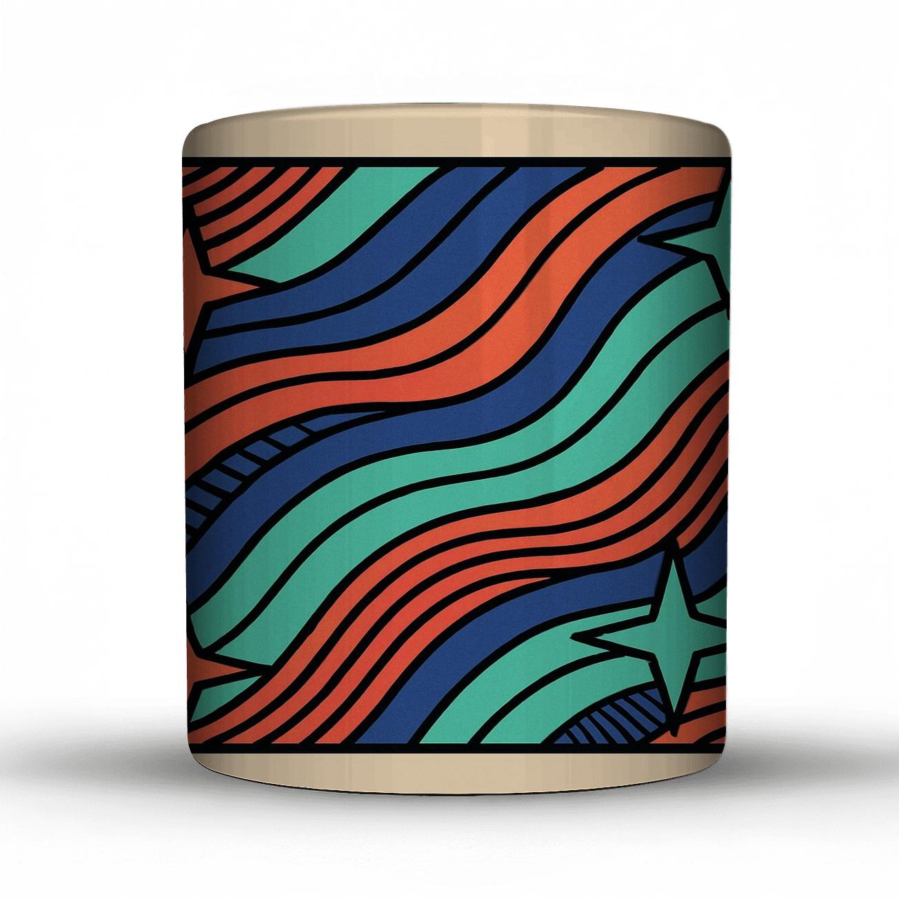 Minimalist Galaxy Wave novelty coffee mugs