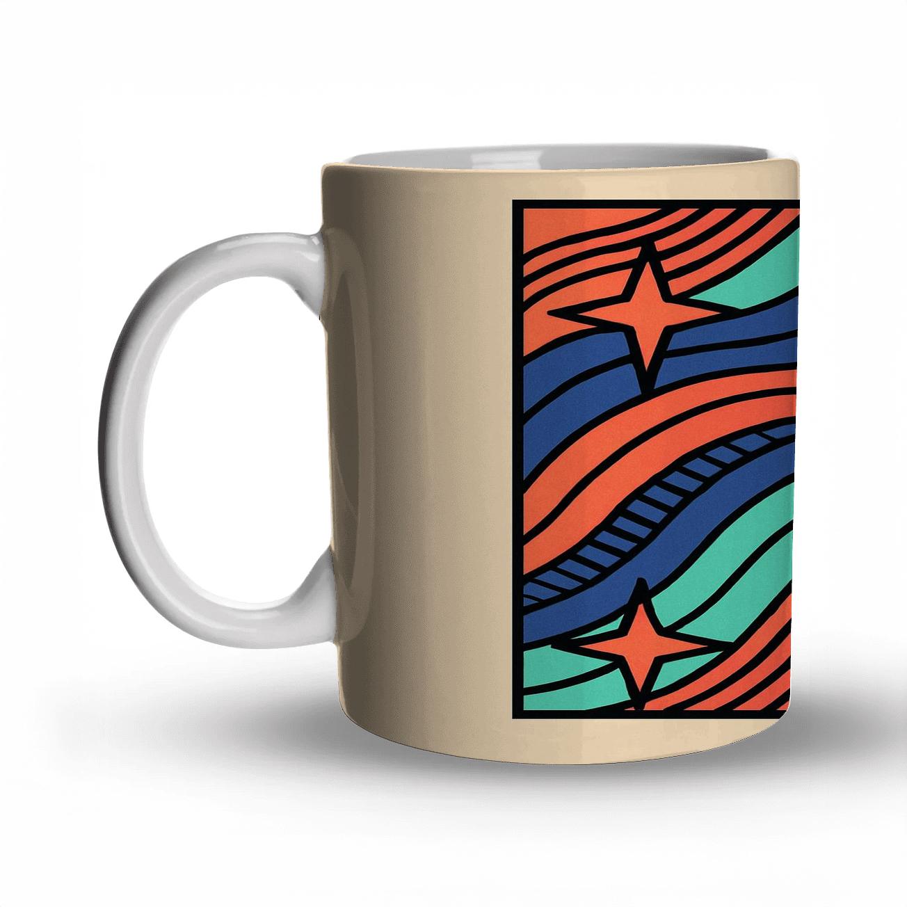 Minimalist Galaxy Wave novelty coffee mugs