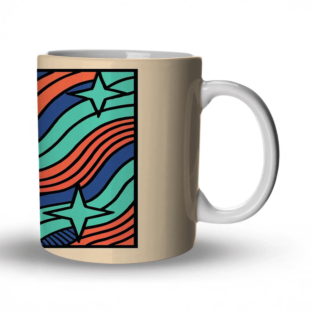Minimalist Galaxy Wave novelty coffee mugs