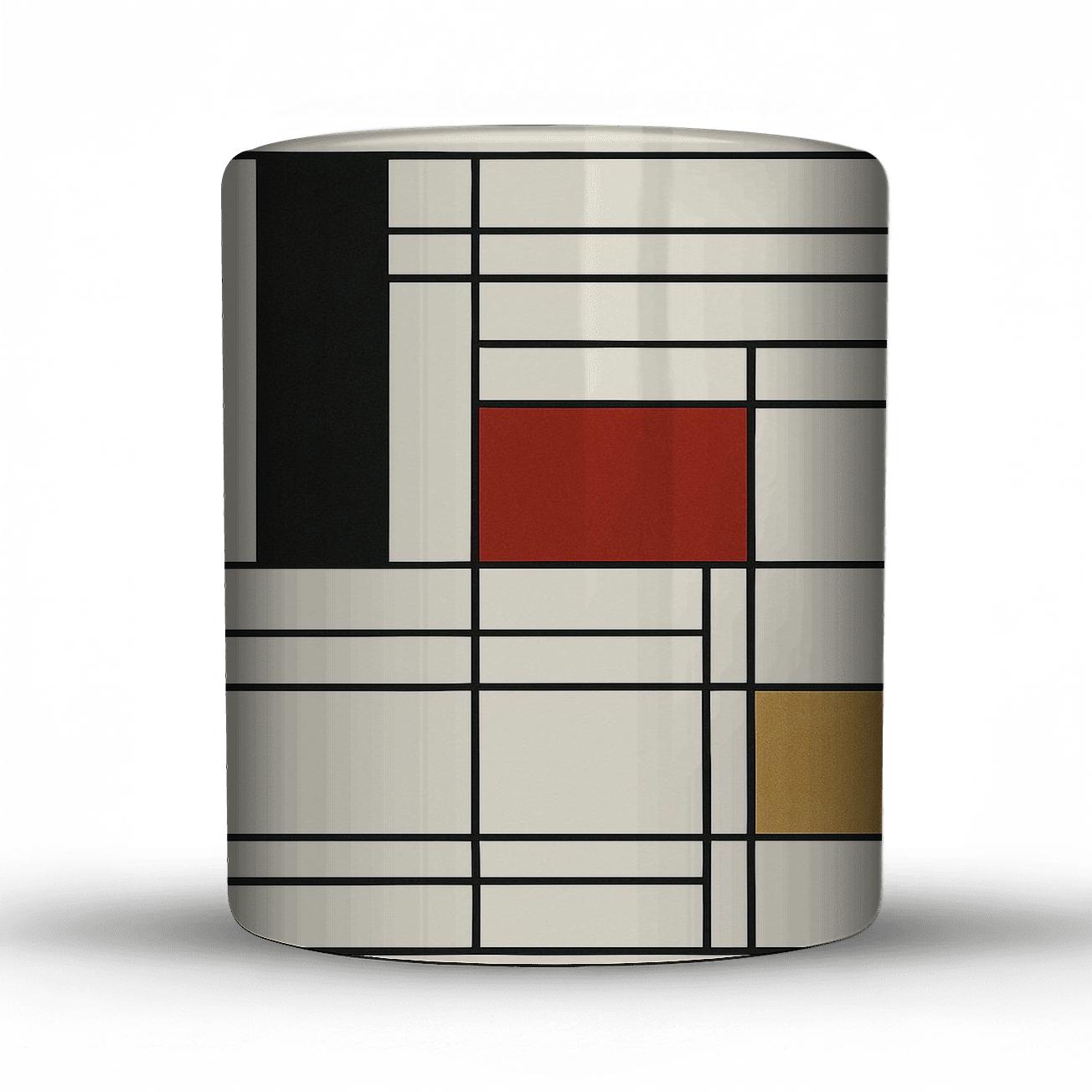 De Stijl Linear Harmony personalized mugs