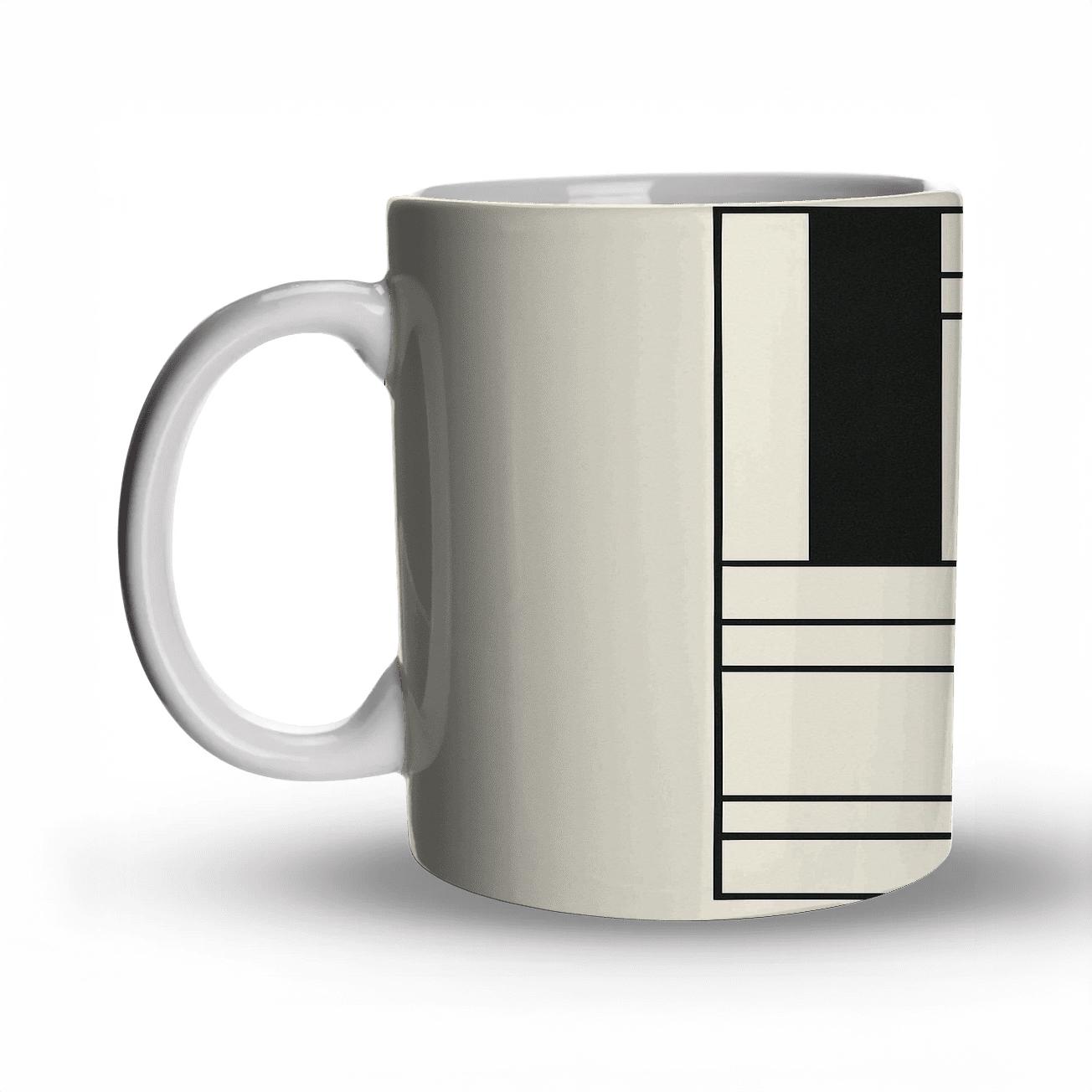 De Stijl Linear Harmony personalized mugs