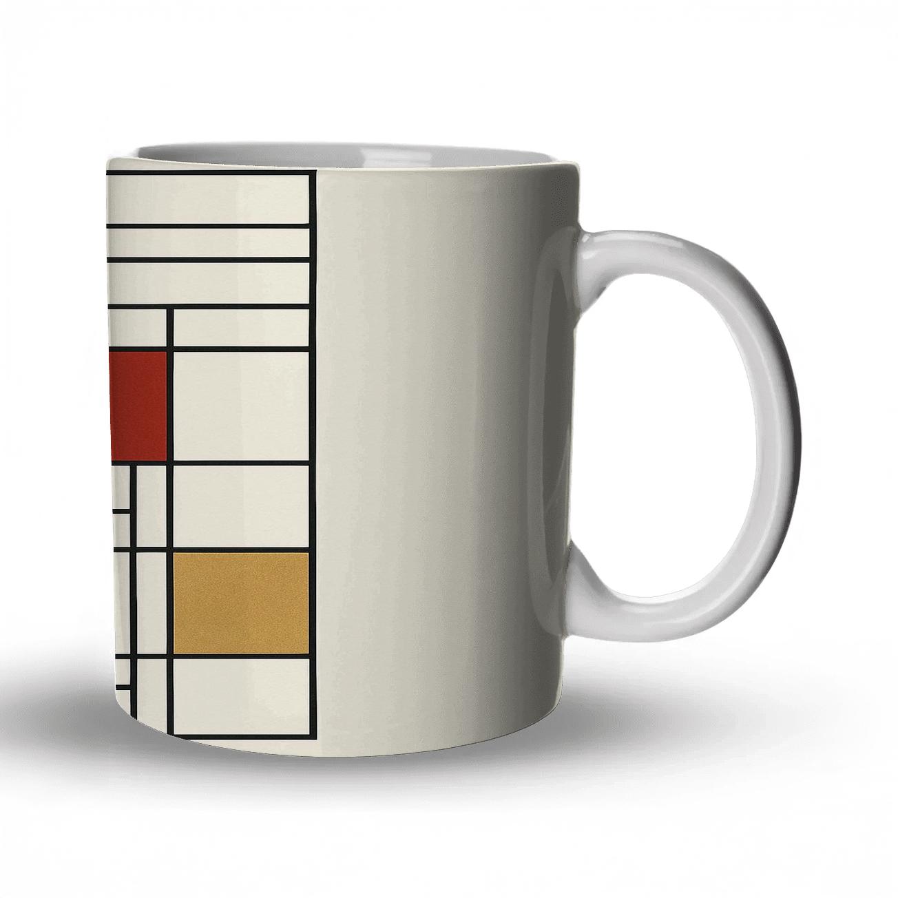 De Stijl Linear Harmony personalized mugs