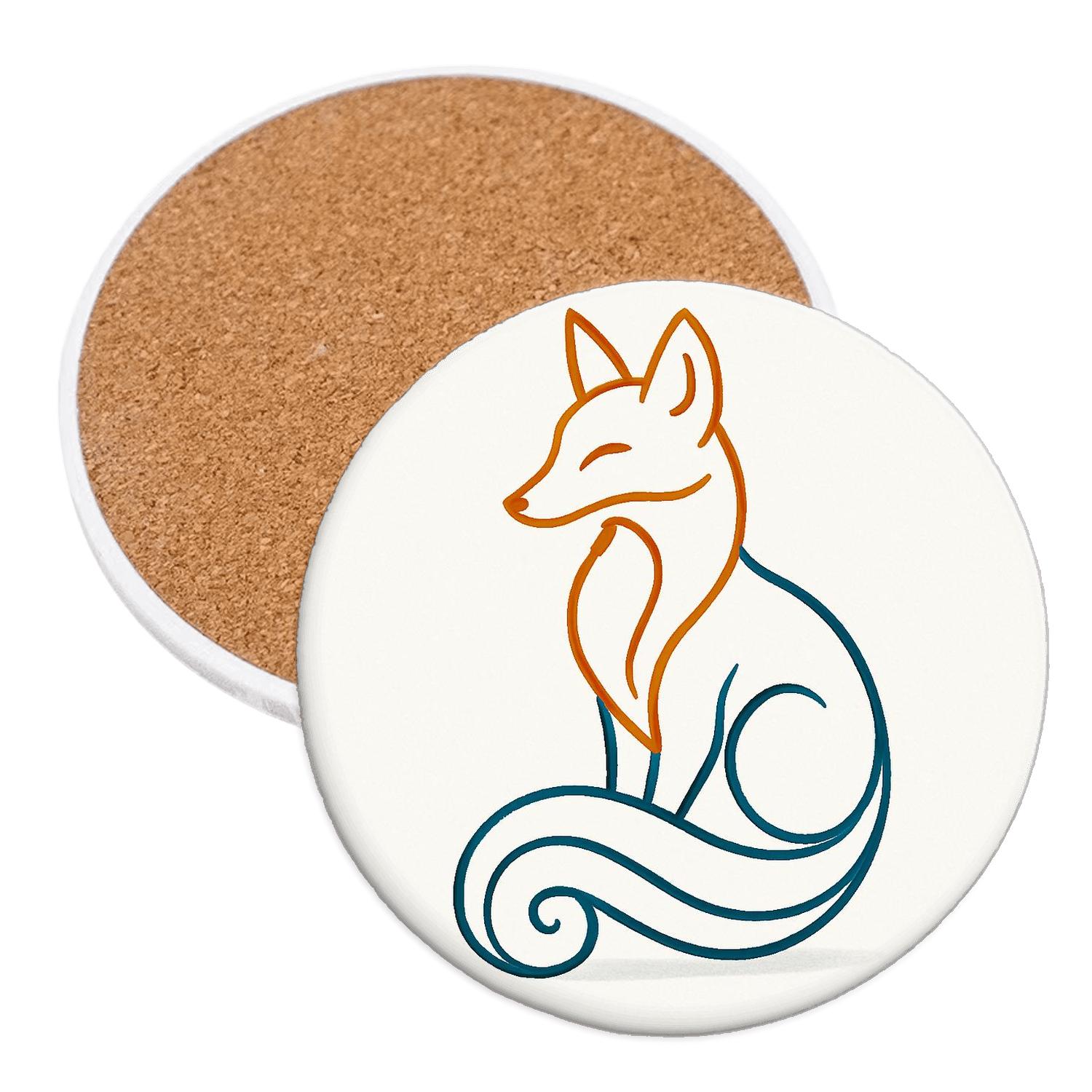 Solar Fox Wrap stone coaster collections