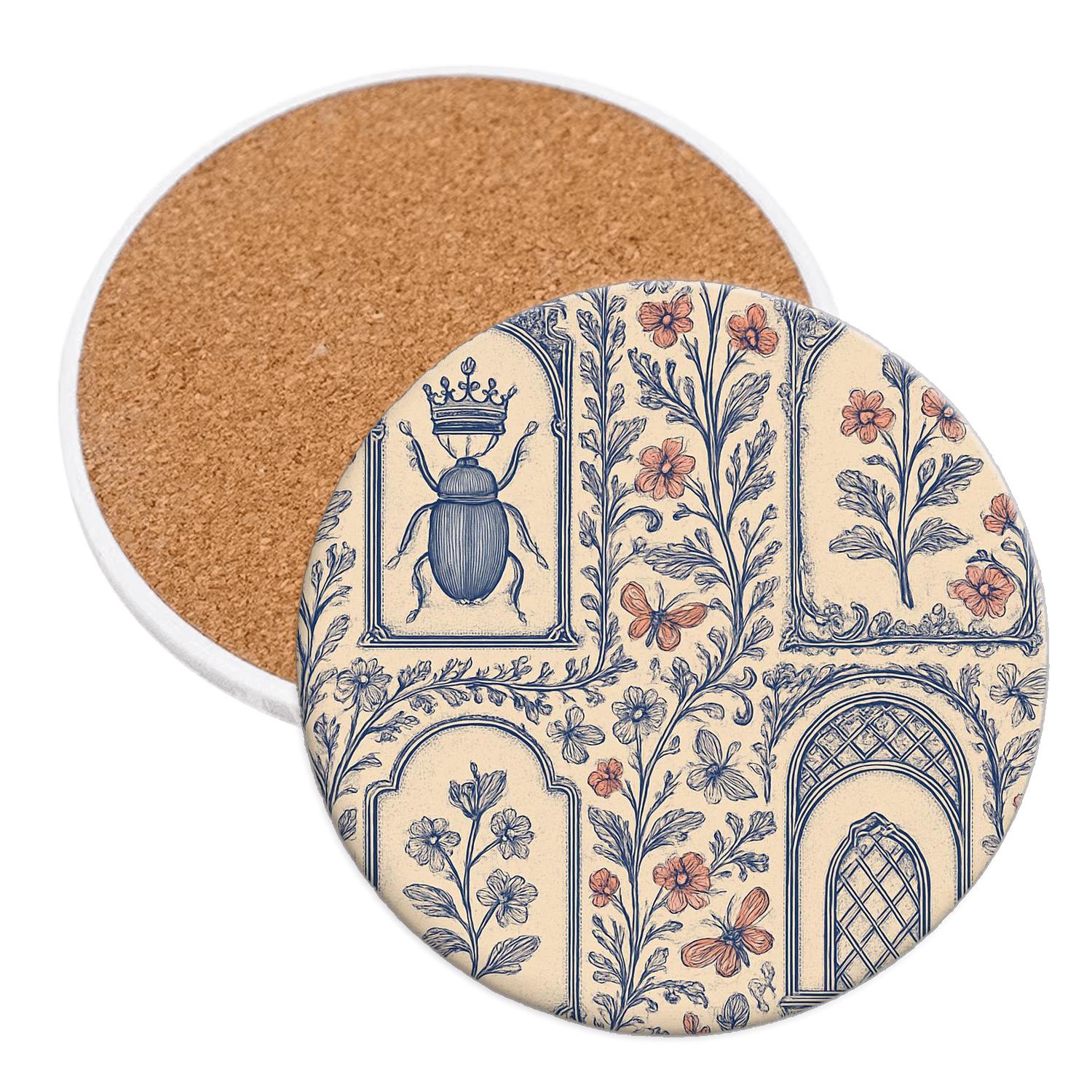 Victorian Engraved Meadow coasters for home decor