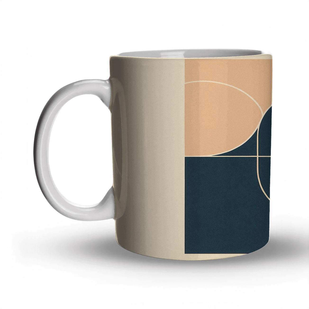 Organic Line Geometry novelty coffee mugs