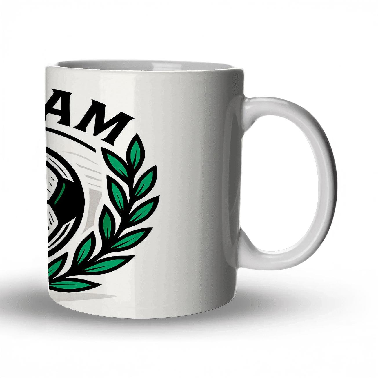 Victory Soccer Emblem ceramic coffee mugs
