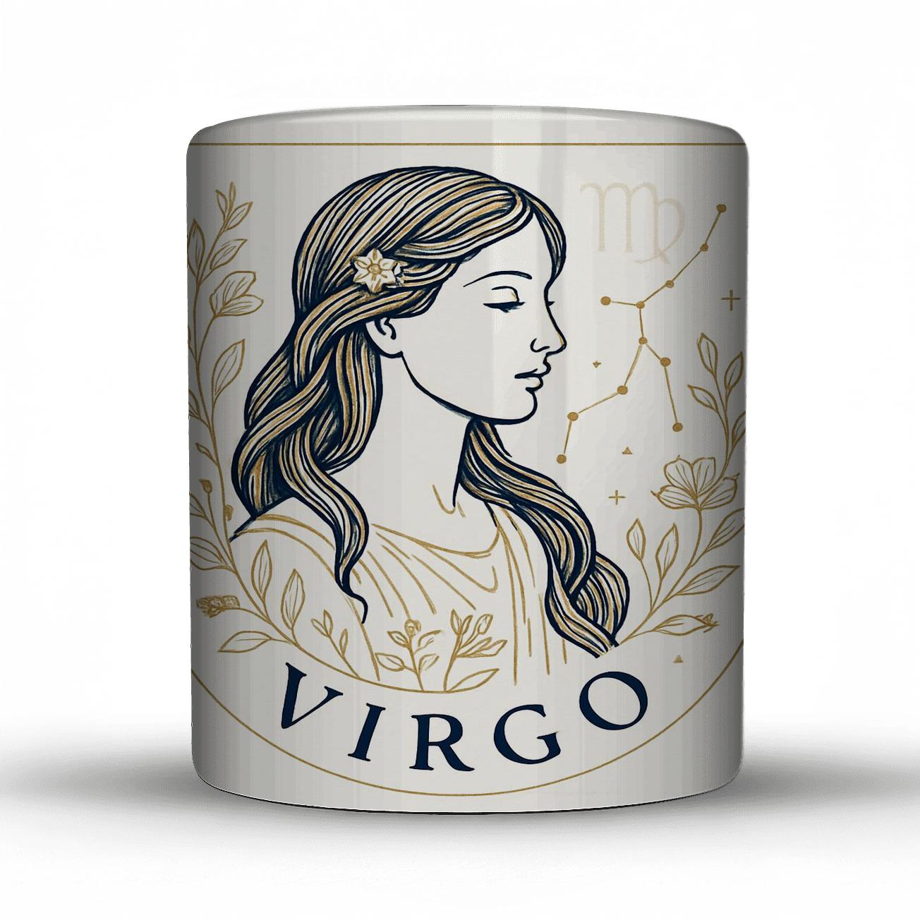 Ornamental Virgo Astrology decorative mug sets
