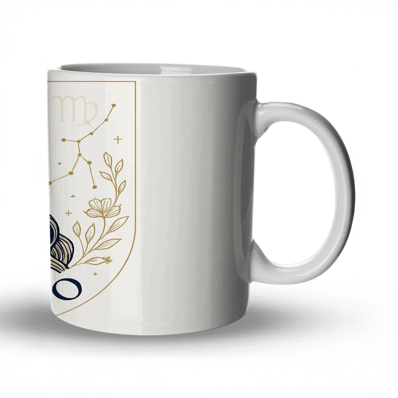 Ornamental Virgo Astrology decorative mug sets