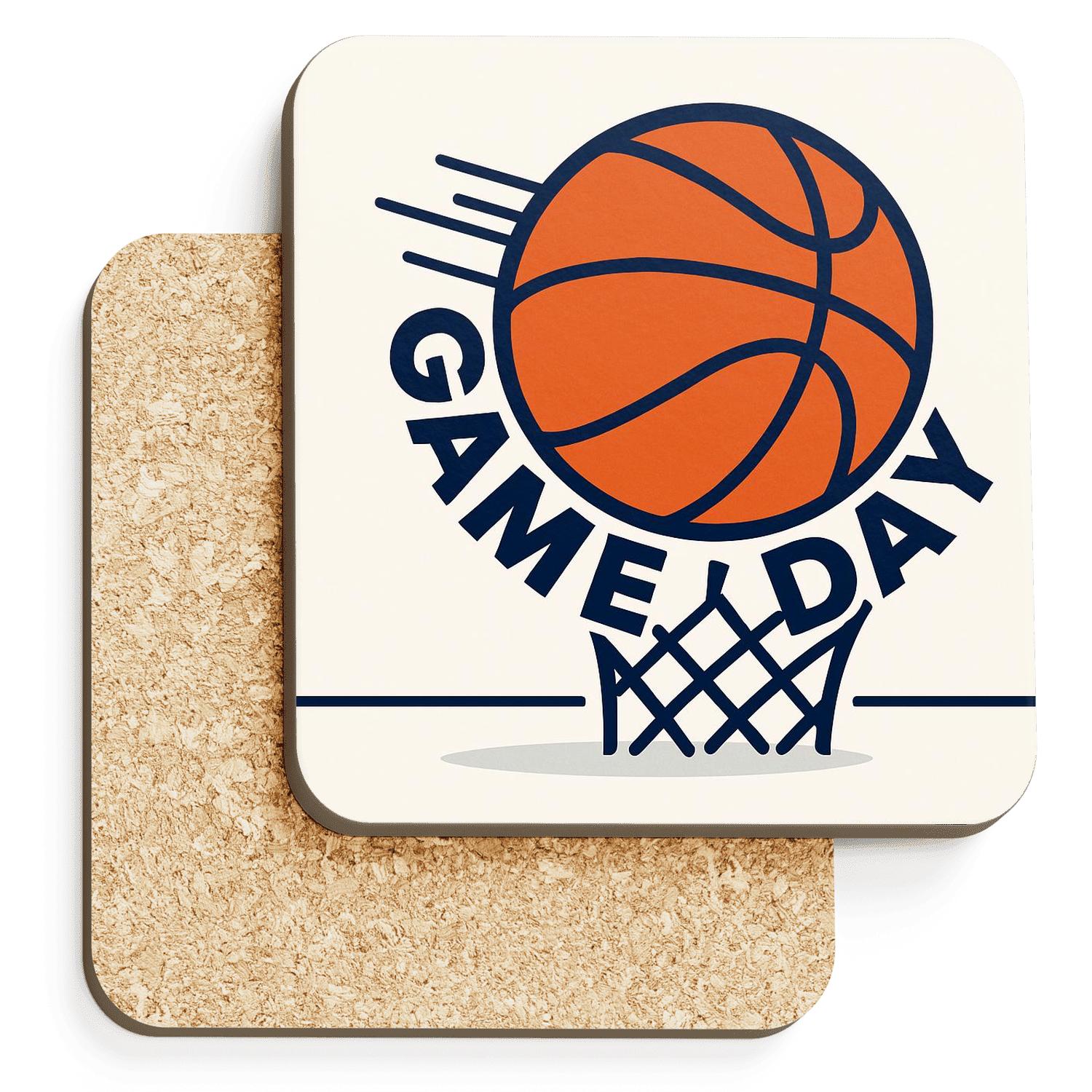 Basketball Net Emblem personalized drink coasters