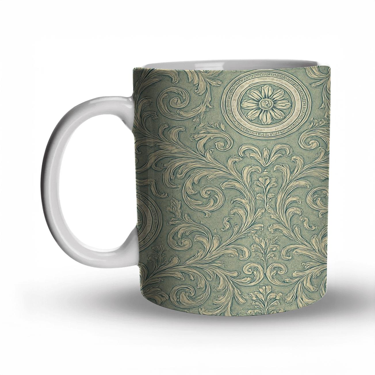 Victorian Ornamental Medallions novelty coffee mugs