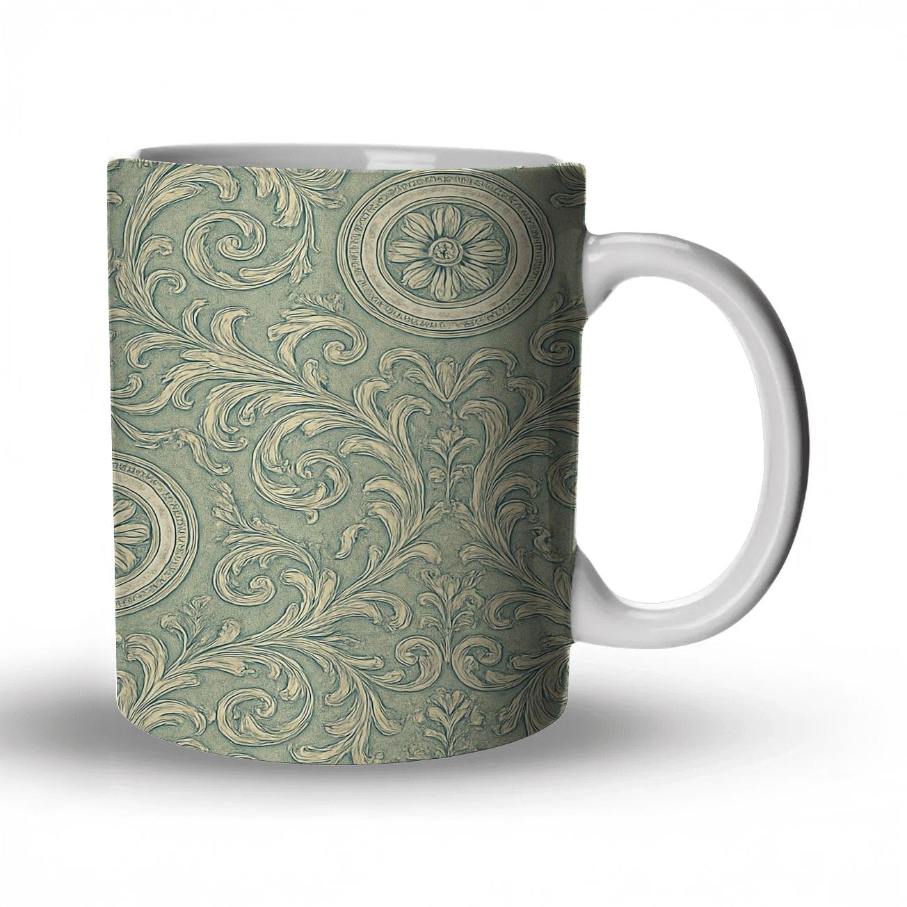 Victorian Ornamental Medallions novelty coffee mugs