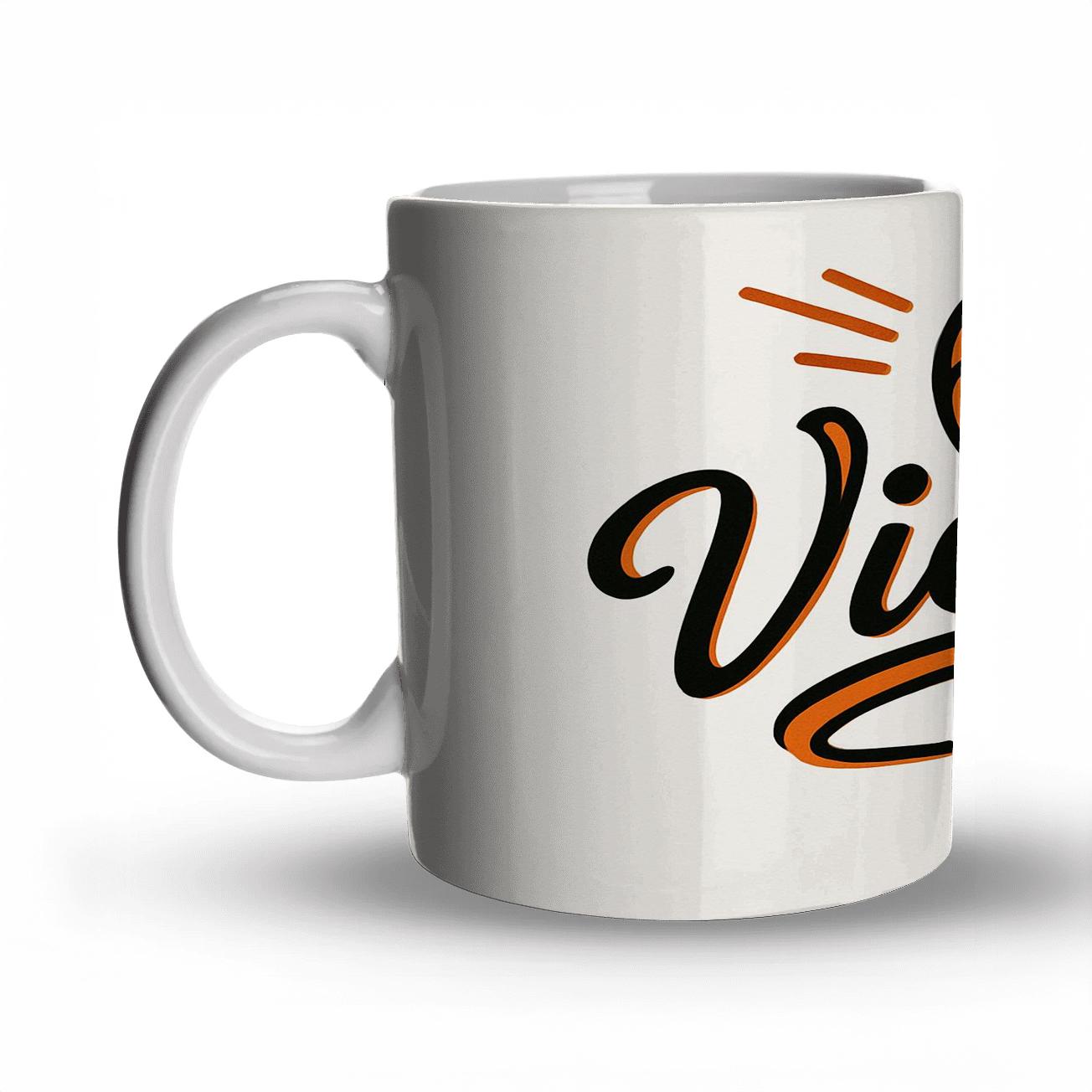 Victory Basketball Line Art travel mugs with handles