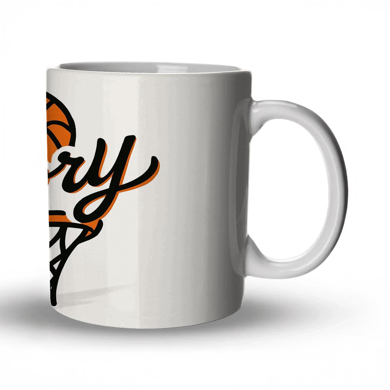 Victory Basketball Line Art travel mugs with handles