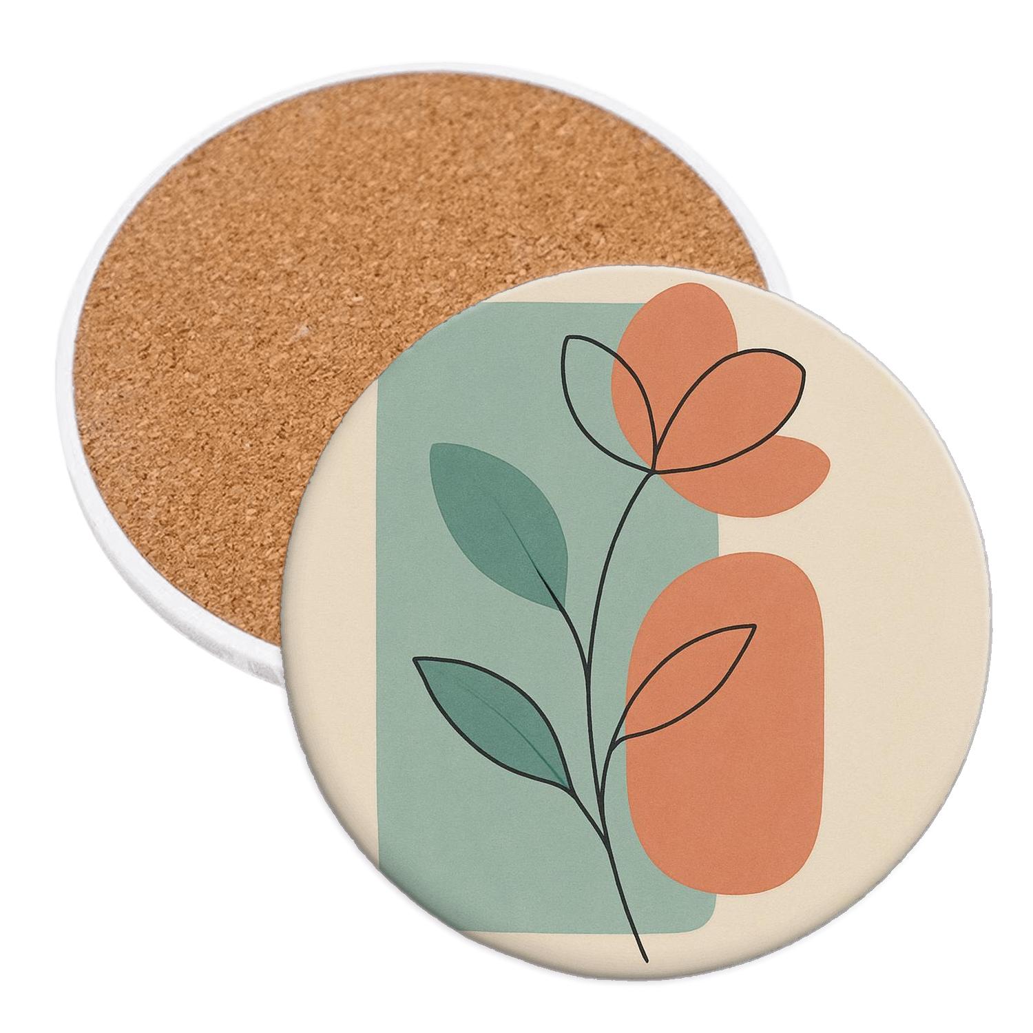 Botanical Arc custom engraved coasters