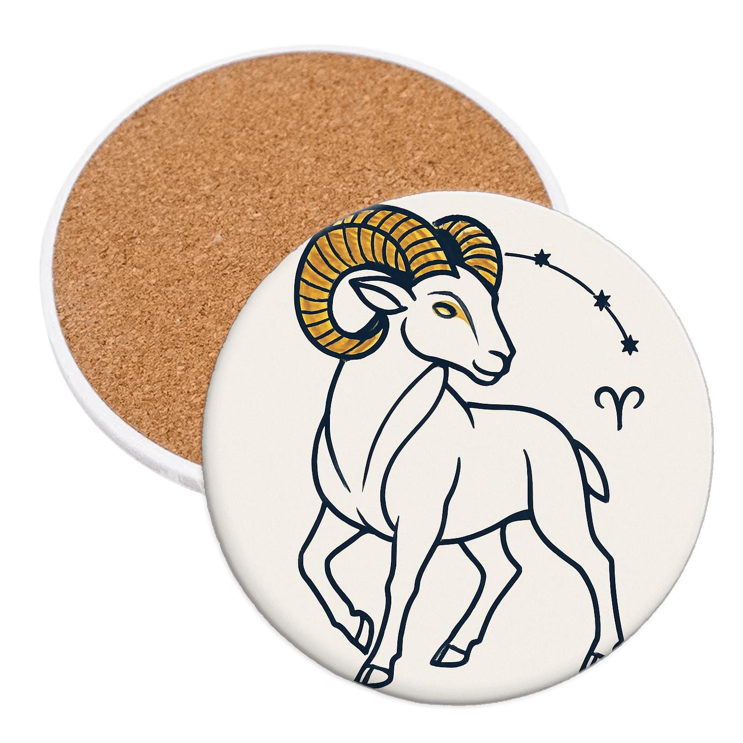 Aries Ram Elegance stone coaster collections