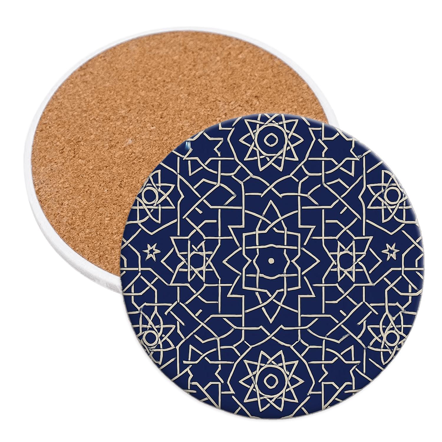 Celestial Mosaic Tiling personalized drink coasters
