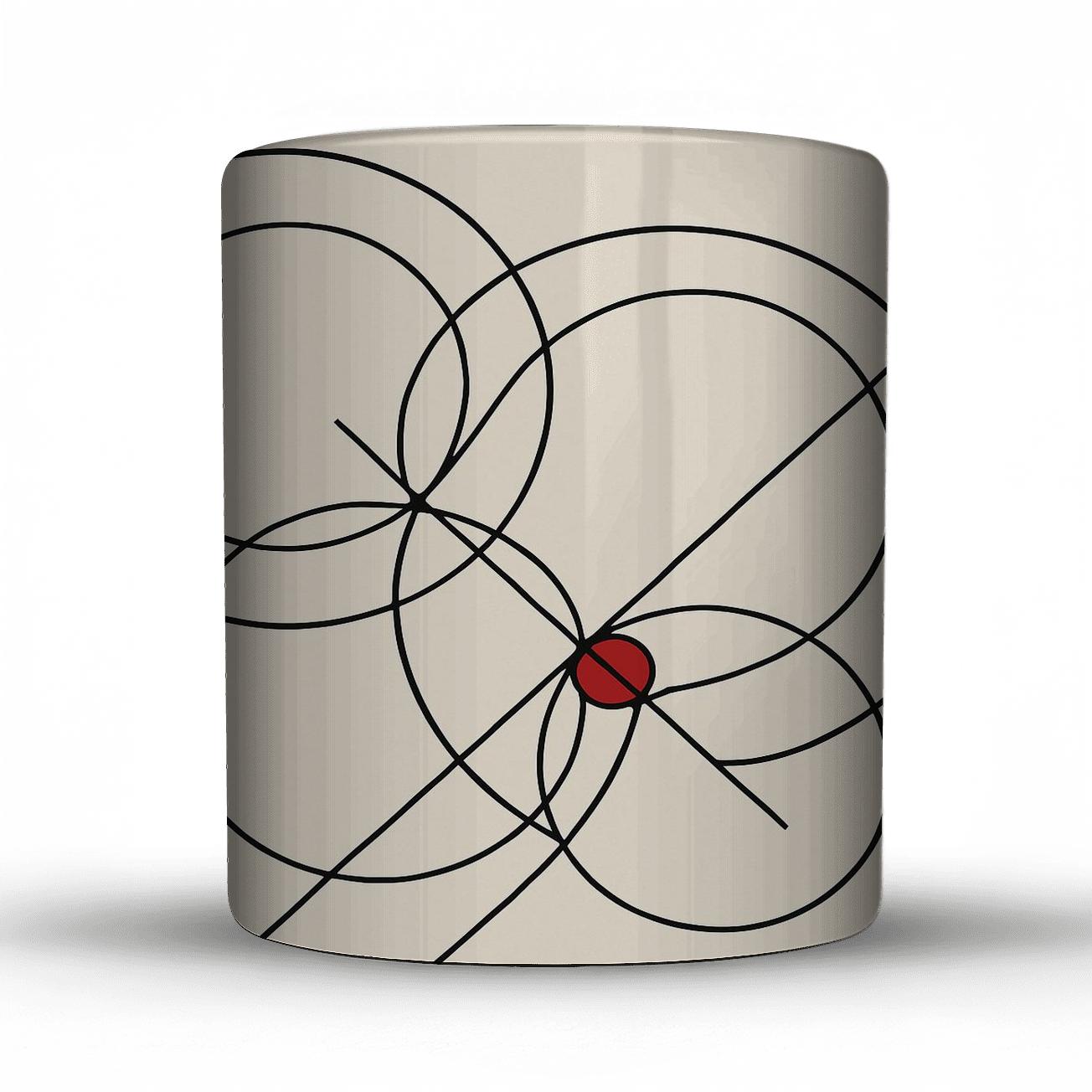 Circles Align In Minimal Geometry custom printed mugs