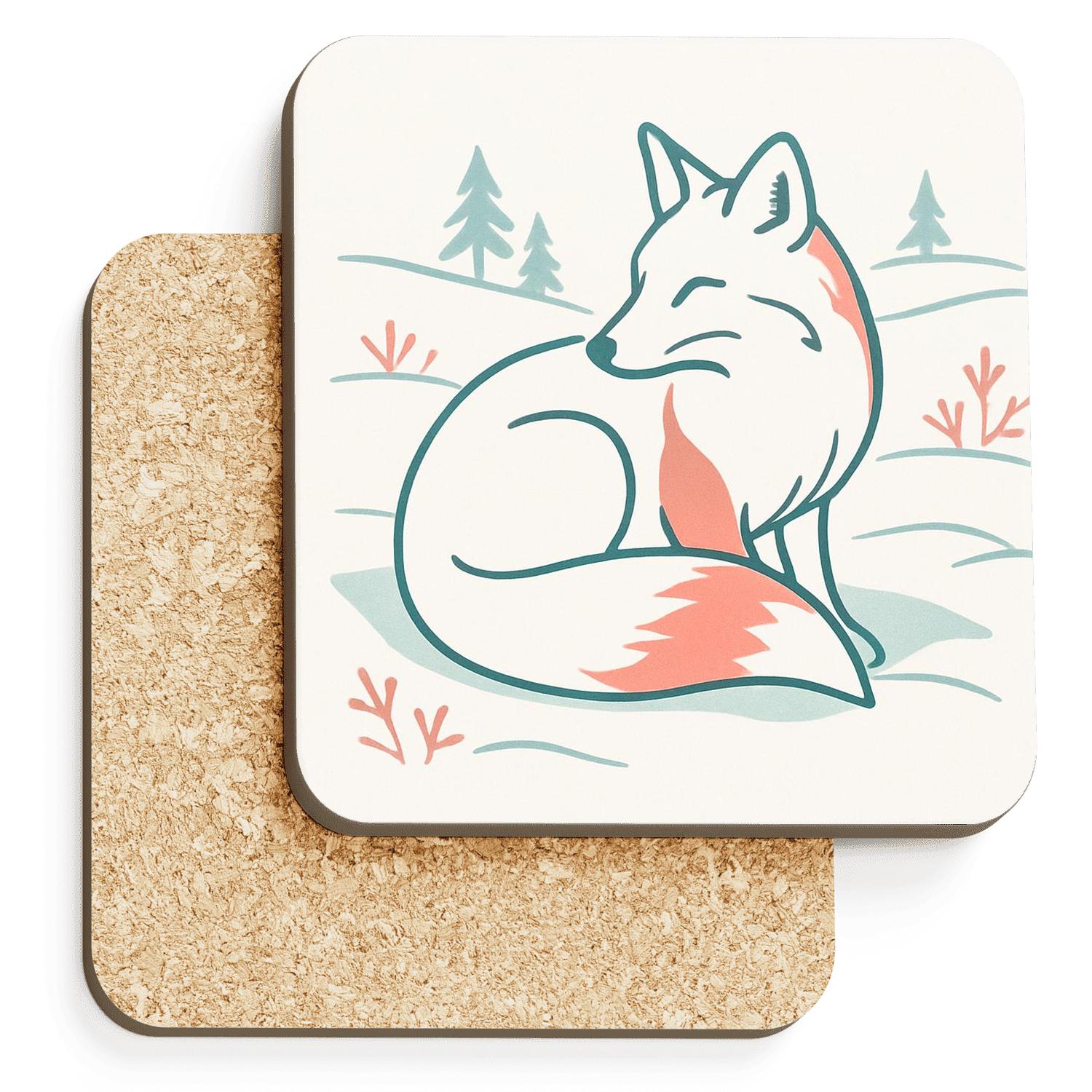 Arctic Fox Line Embrace stone coaster collections