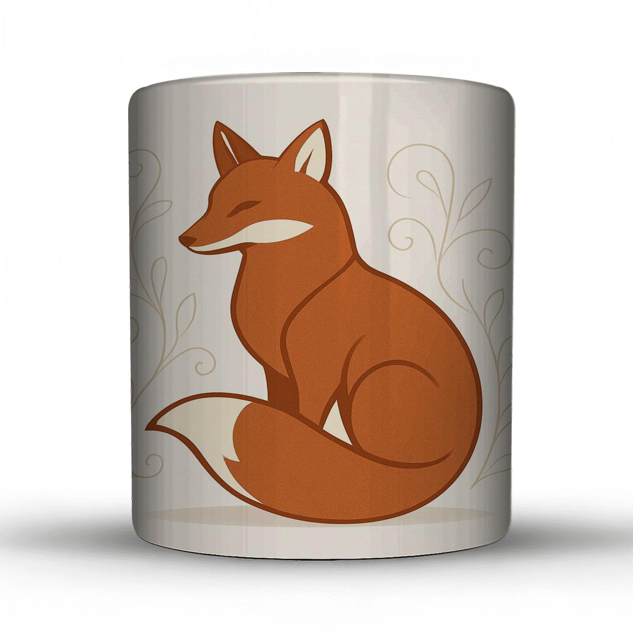 Fox Minimal Line Art personalized mugs