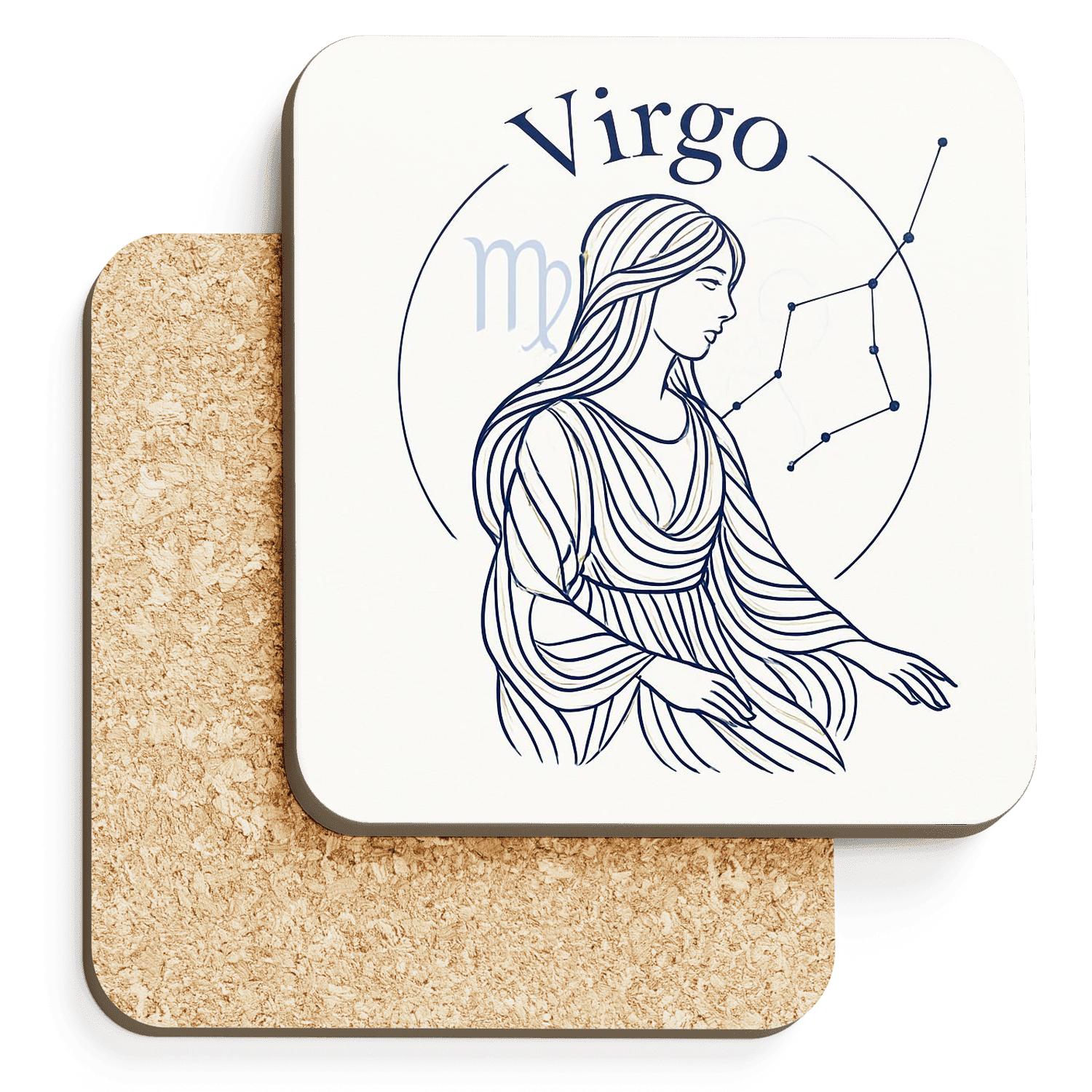 Virgo Maiden Minimal custom engraved coasters