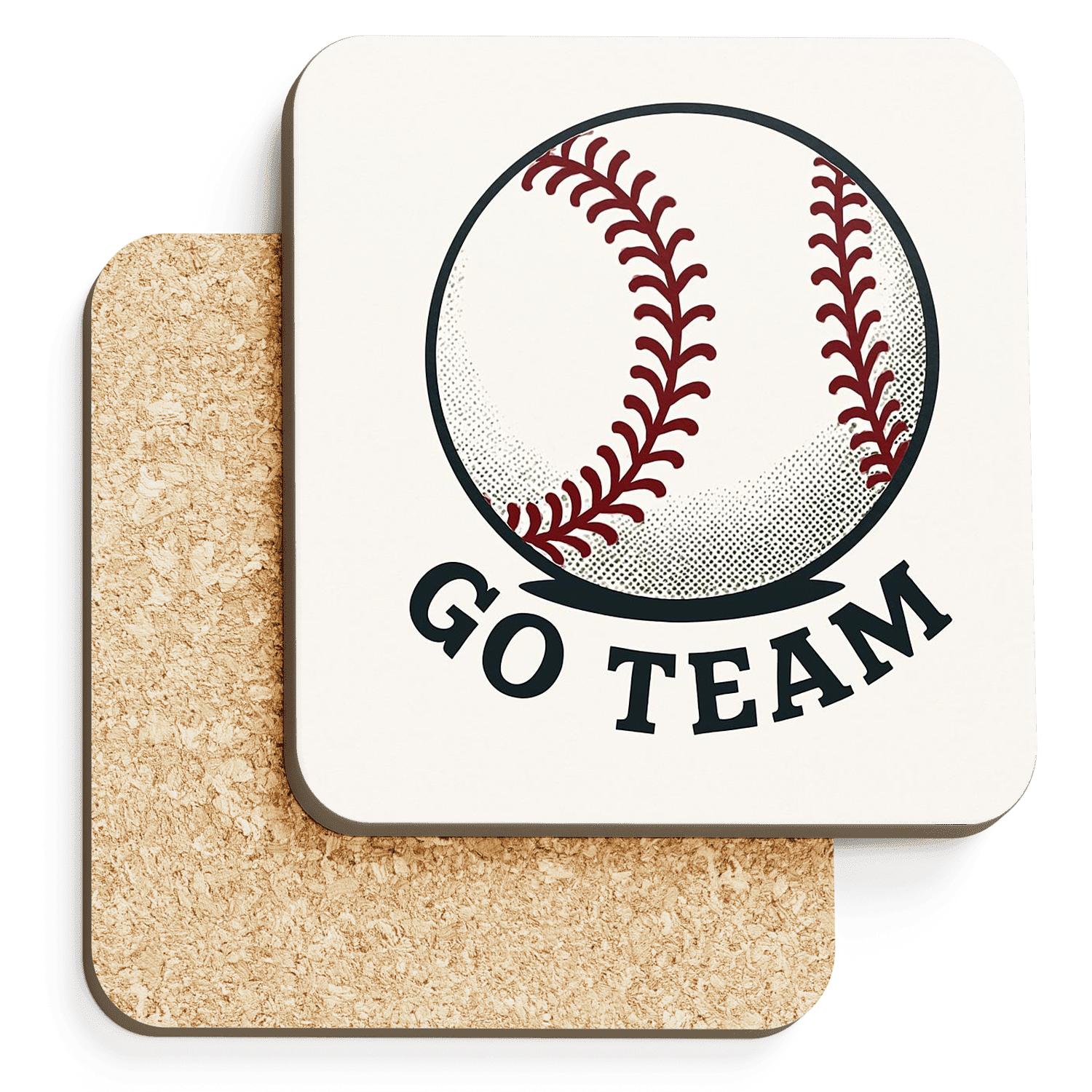 Diamond Stitch Baseball cork coaster sets