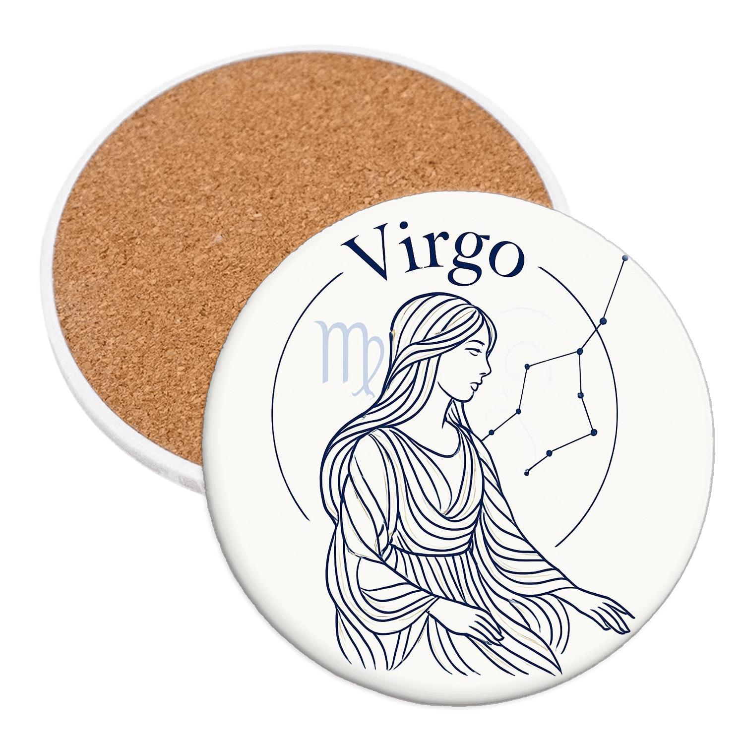 Virgo Maiden Minimal elegant tabletop coasters